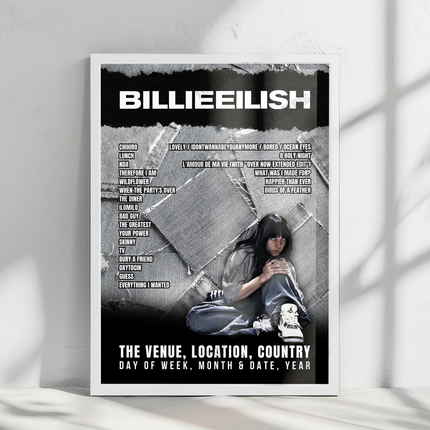 Billie Eilish Setlist Poster - Madison Square Garden, New York - October 16th, 2024