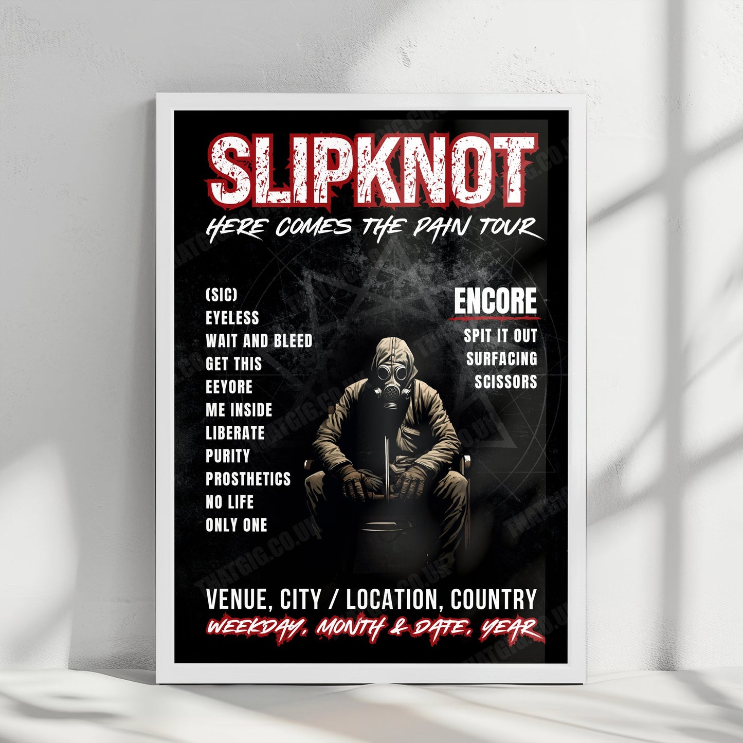 Slipknot Setlist Poster - Movistar Arena, Bogota - November 5th, 2024
