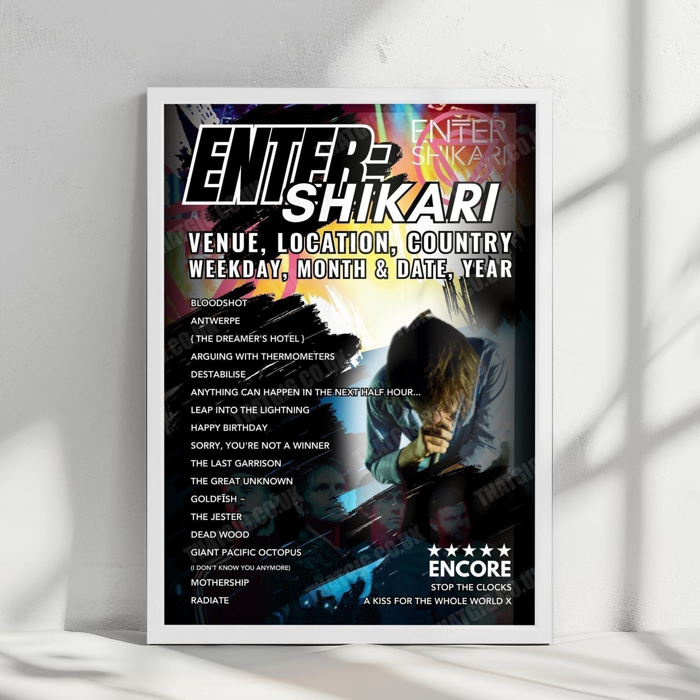 Enter Shikari Setlist Poster - The Beacham, Orlando, FL, USA - October 14th, 2024