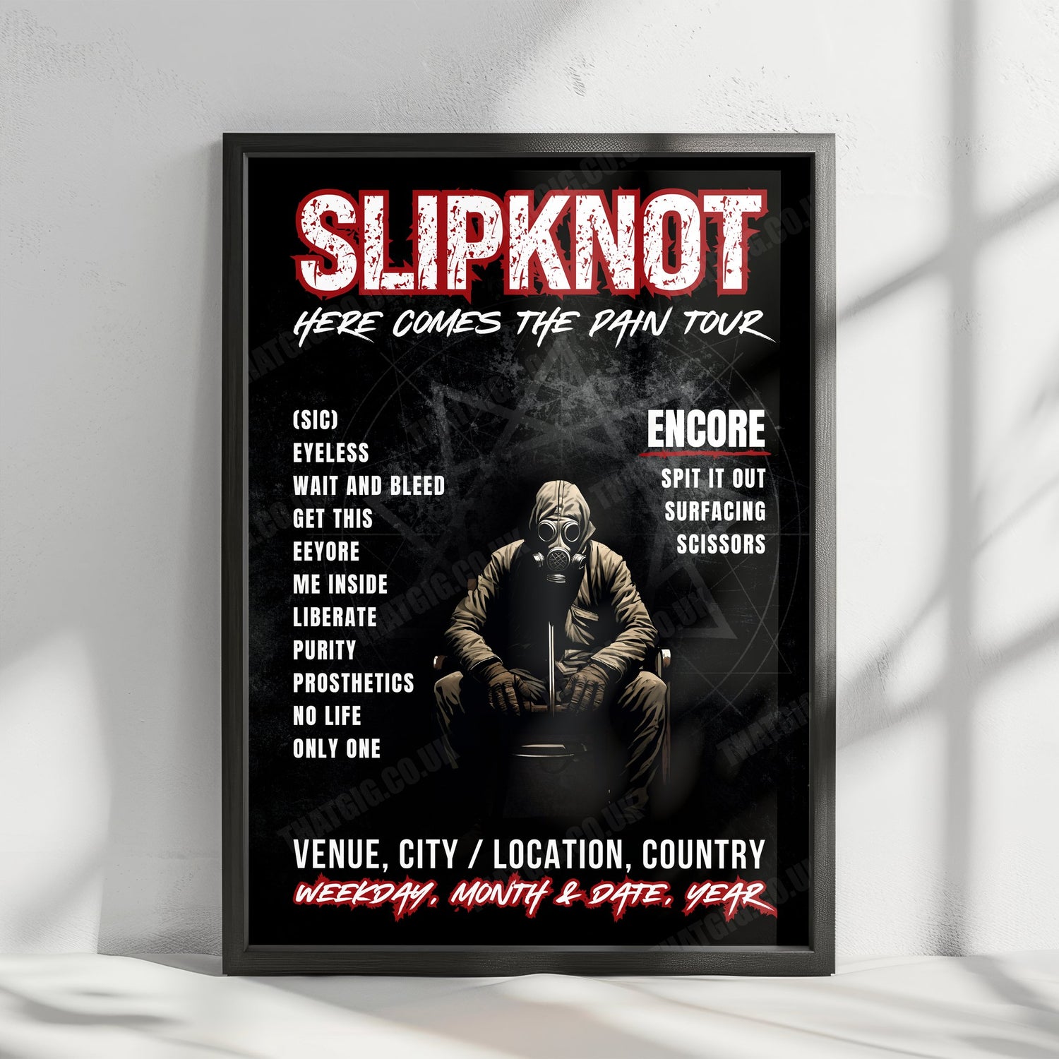 Slipknot Setlist Poster - First Direct Arena, Leeds, England - December 14th, 2024