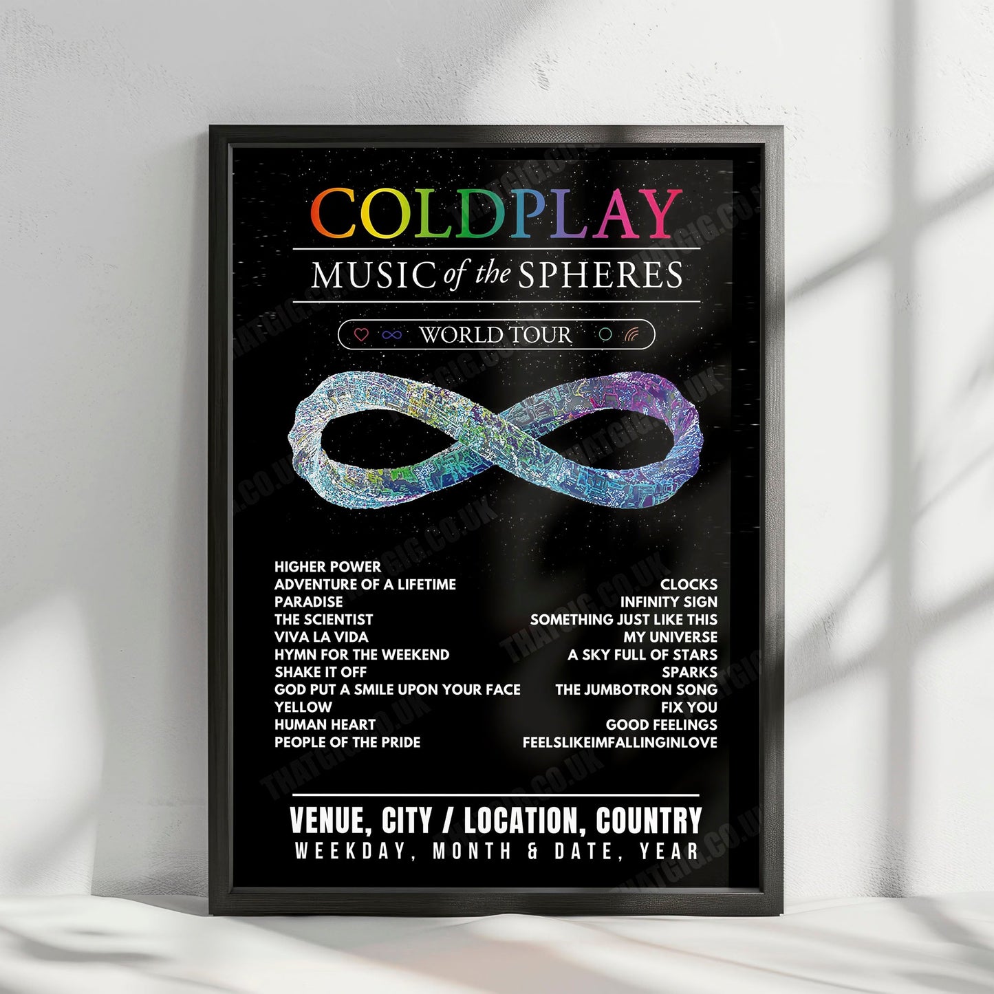 Coldplay Setlist Poster - Croke Park, Dublin - August 30th, 2024
