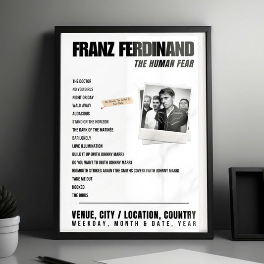 Franz Ferdinand Setlist Poster - Festivalterrein Weert-Noord, Weert - July 11th, 2025