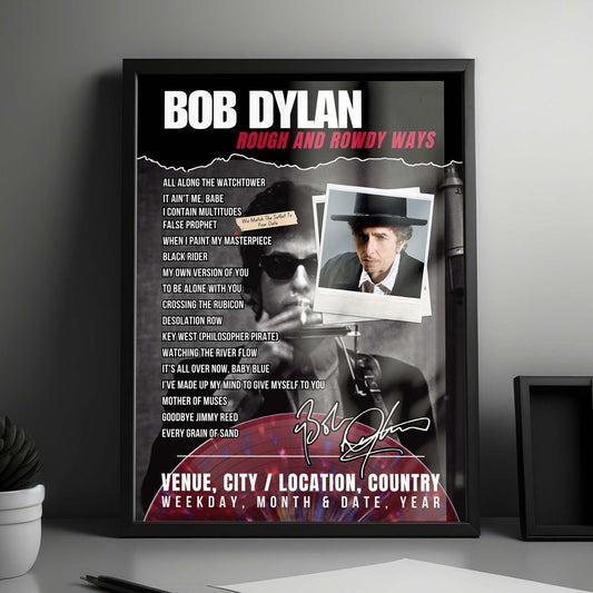 Bob Dylan Setlist Poster - Usher Hall, Edinburgh - November 6th, 2024