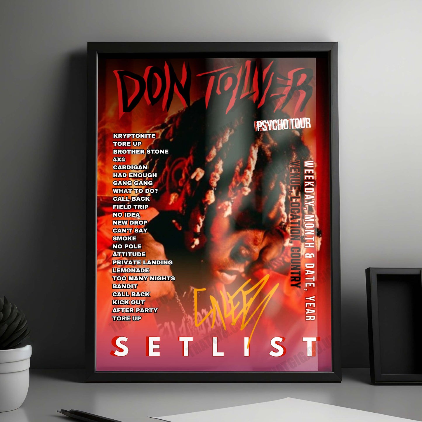 Don Toliver Setlist Poster - The O2 Arena, London - June 4th, 2025