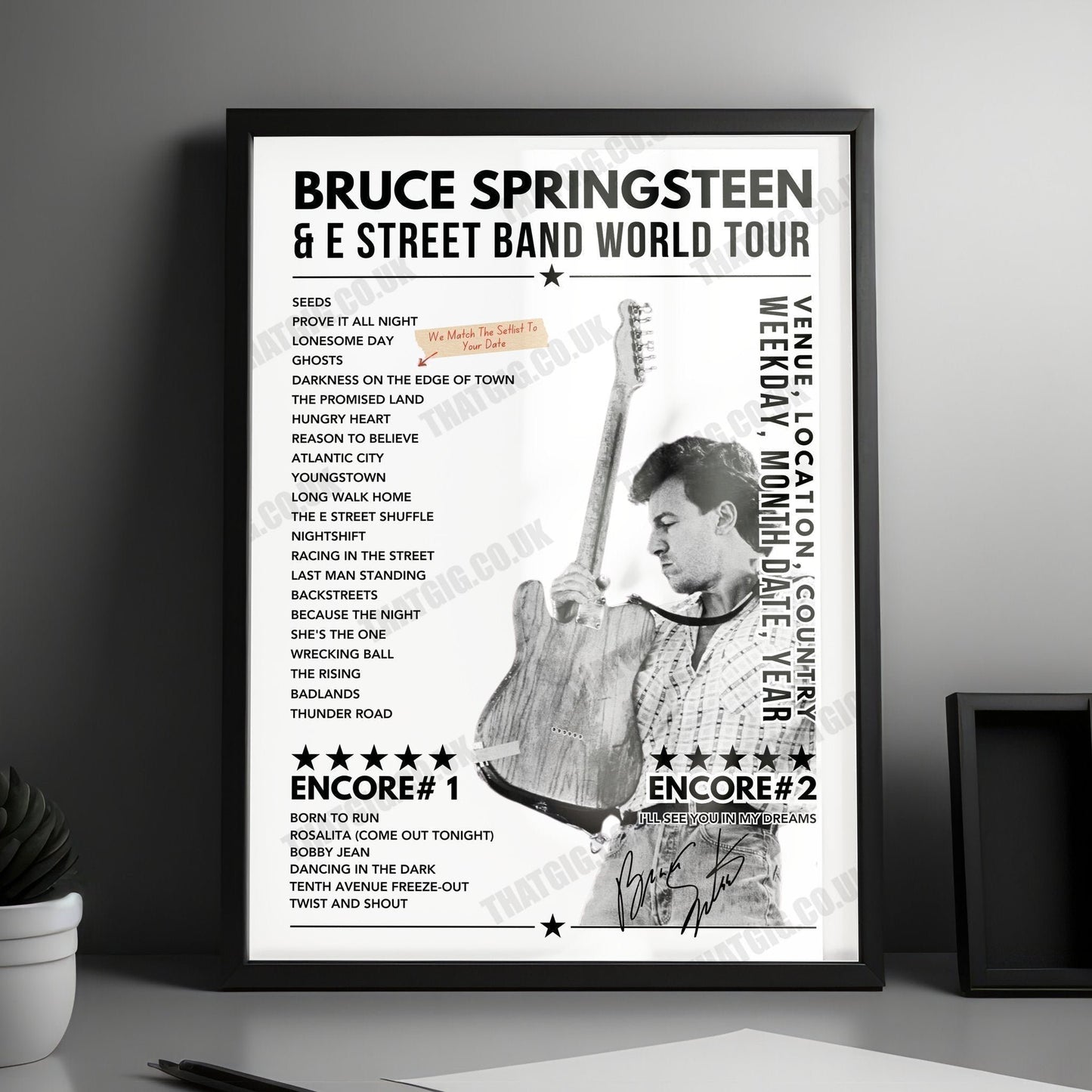Bruce Springsteen Setlist Poster - Canada Life Centre, Winnipeg, Canada - November 13th, 2024