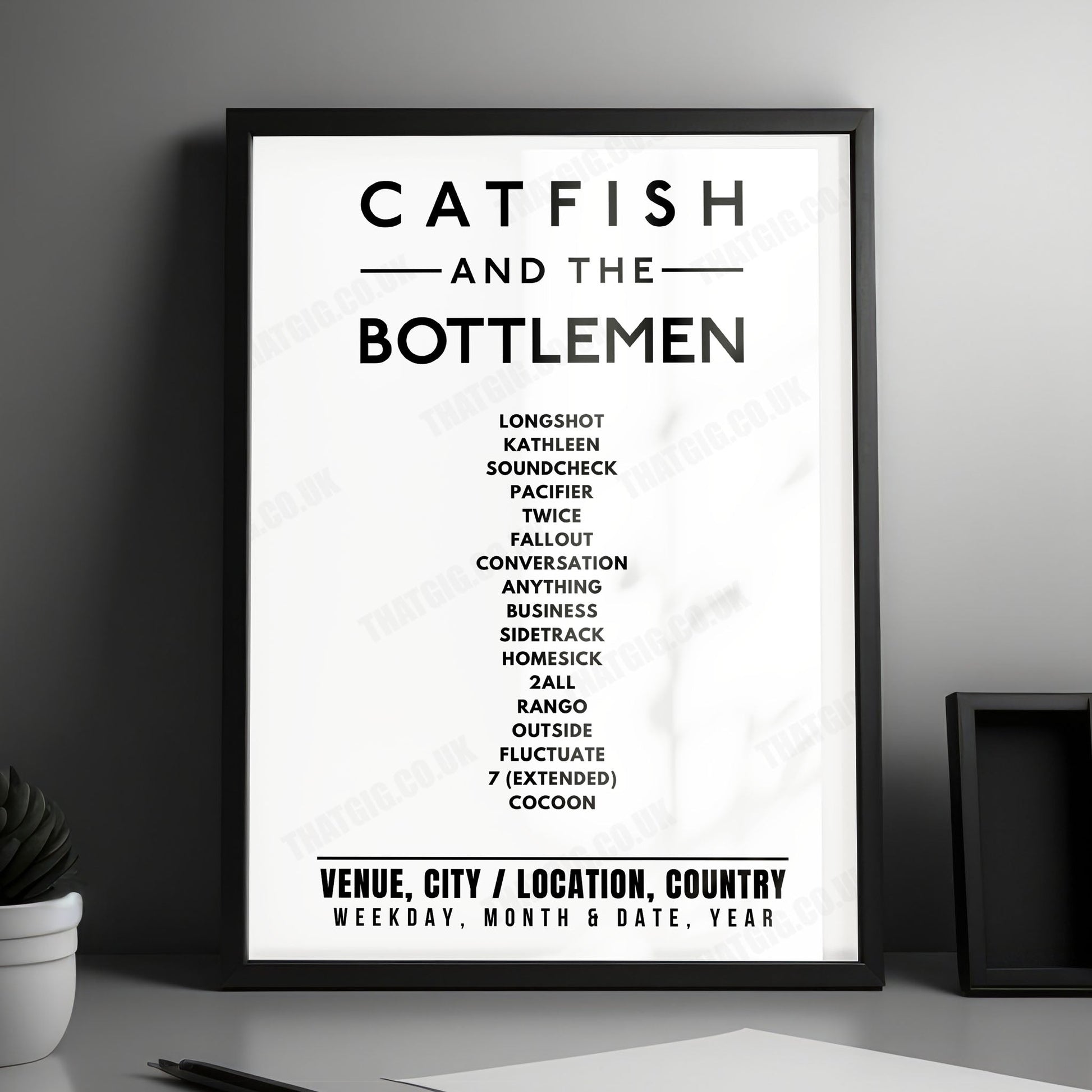 Catfish and the Bottlemen Setlist Poster - Royal Highland Centre Showground, Ingliston - August 24th, 2024