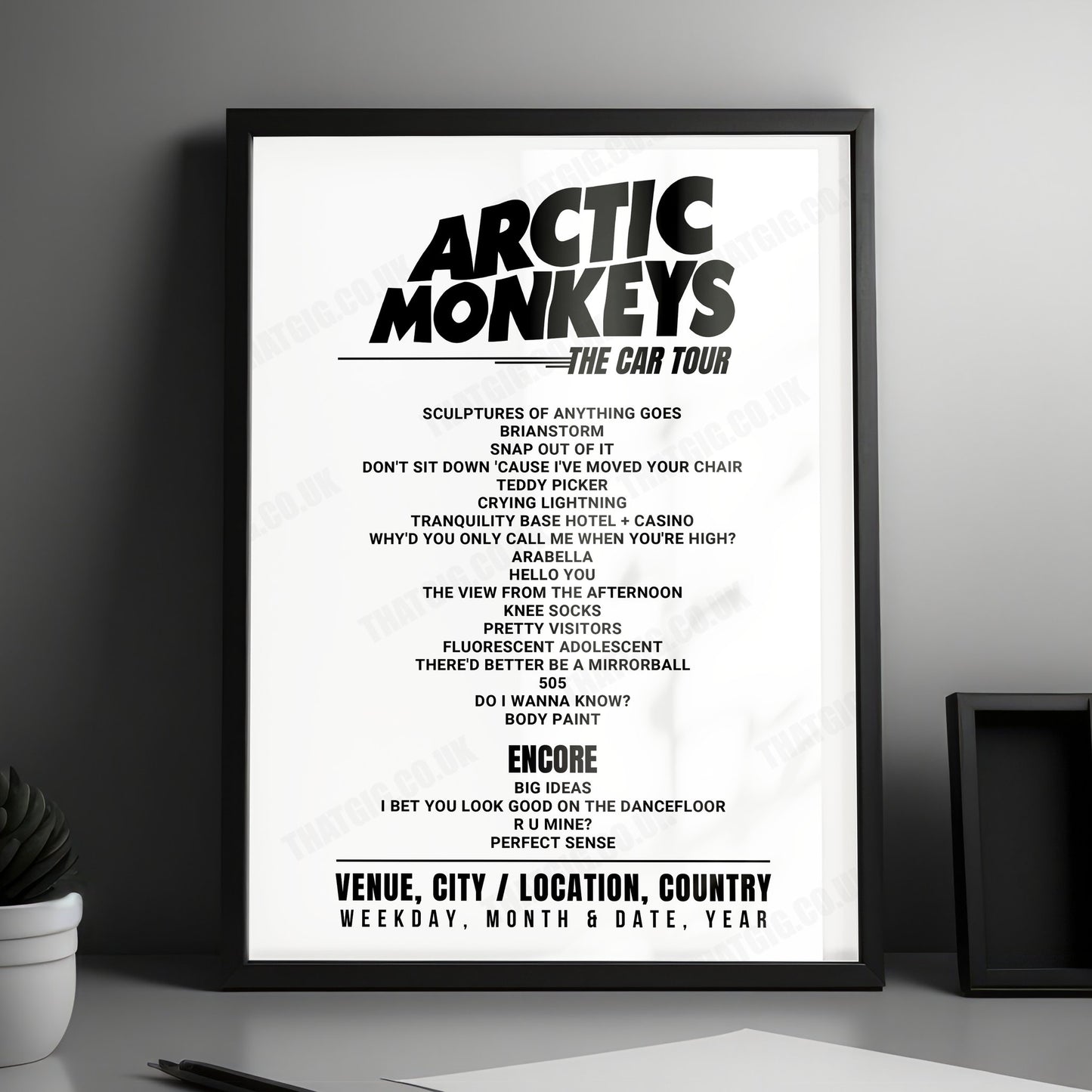 Arctic Monkeys Setlist Poster - Distrito Anhembi, São Paulo - November 5th, 2022