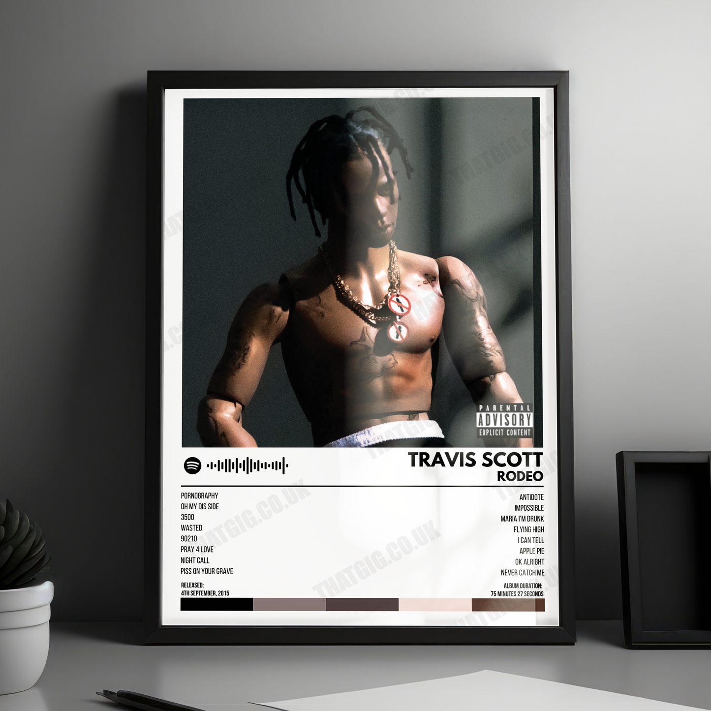 Travis Scott - Rodeo Album Poster - with Complete Tracklist