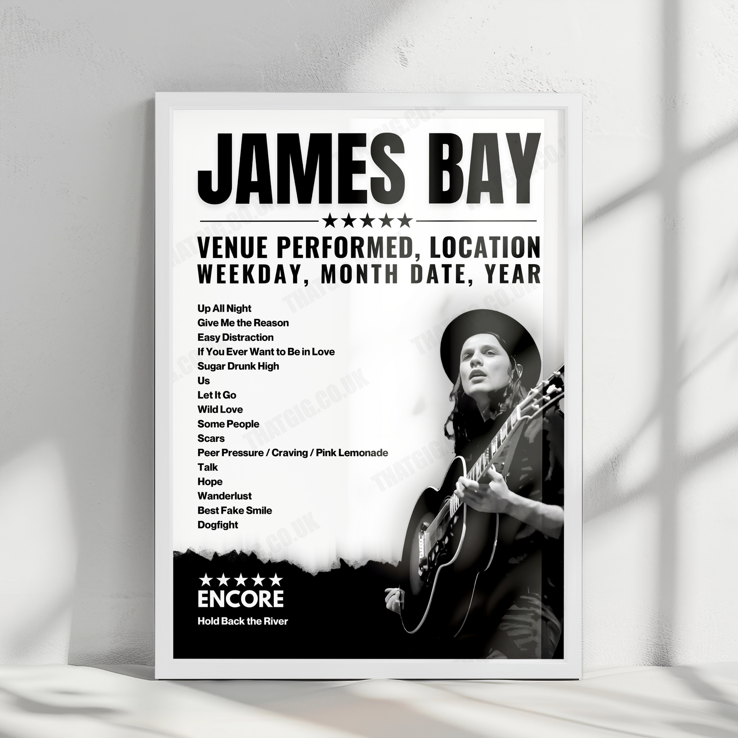 James Bay Setlist Poster - X-TRA, Zurich - November 7th, 2022