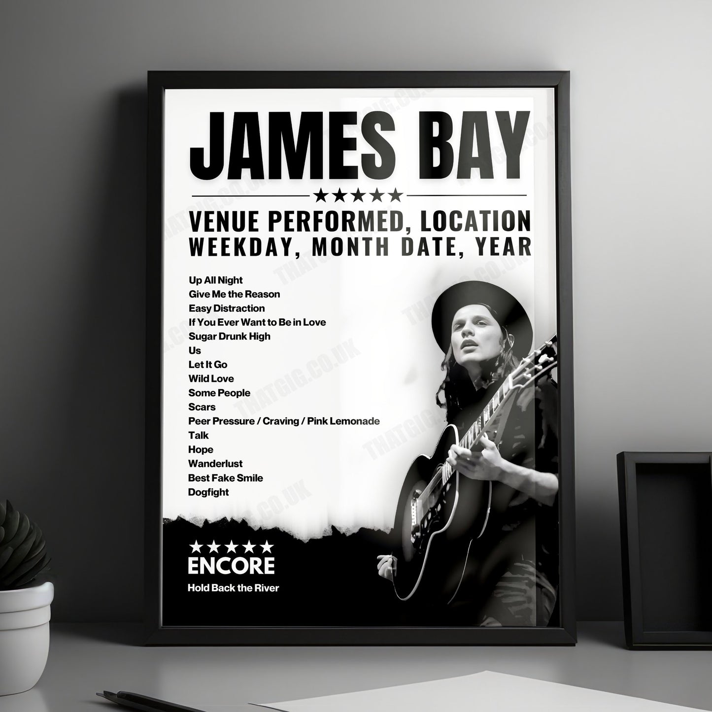 James Bay Setlist Poster - Asylum, Hull University Union, Kingston upon Hull - May 8th, 2022