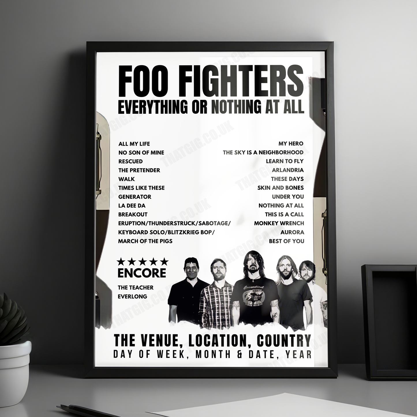 Foo Fighters Setlist Poster - London Stadium, London - June 22nd, 2024