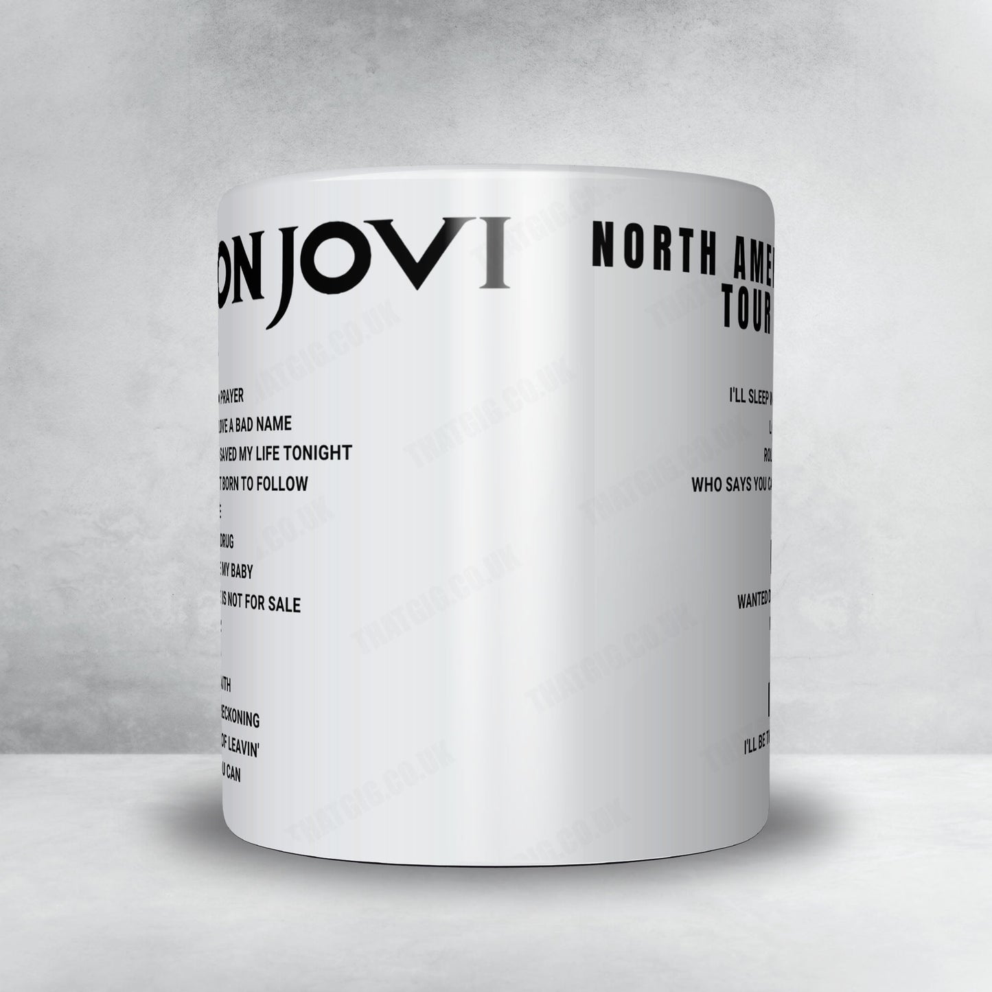 Bon Jovi Setlist Mug - Amalie Arena, Tampa - April 15th, 2022