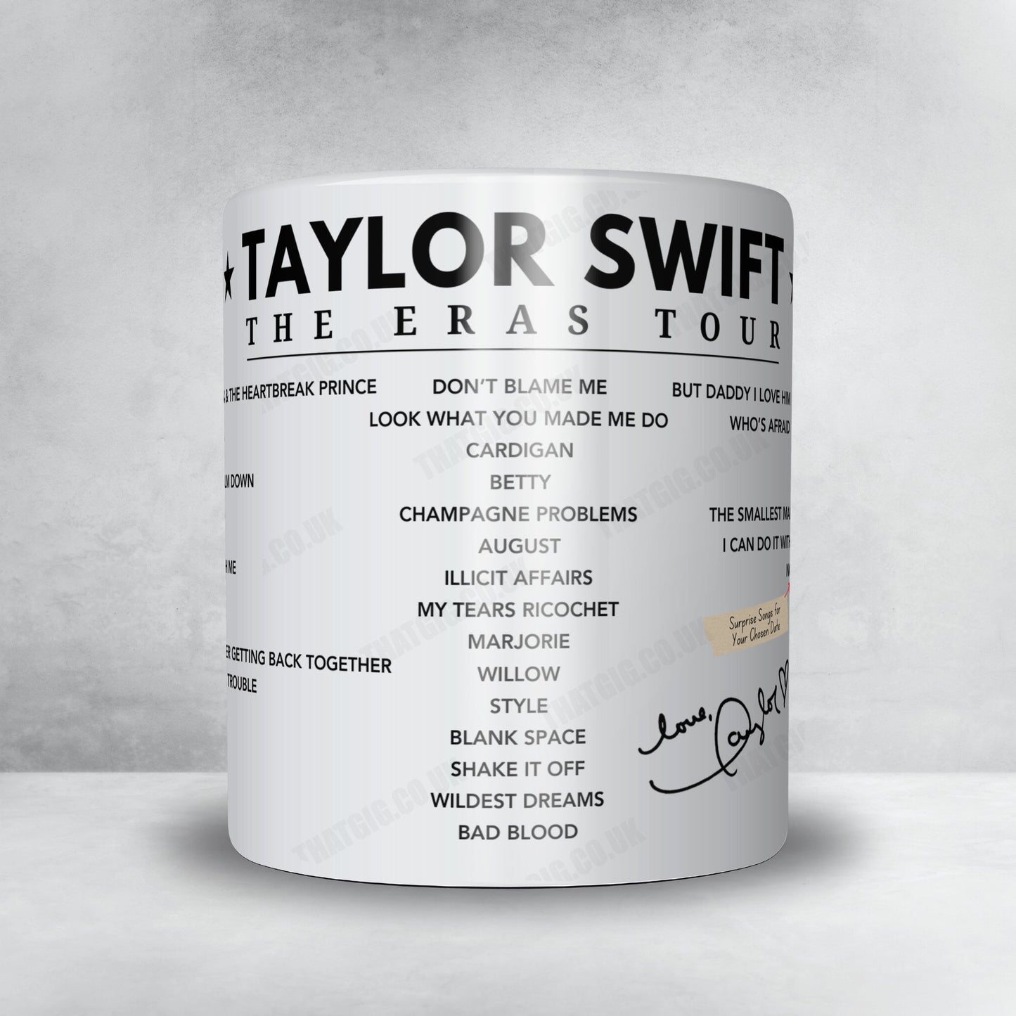 Taylor Swift Setlist Poster - Rogers Centre, Toronto, Canada - November 15th, 2024