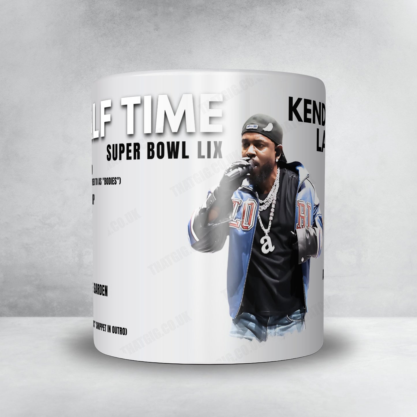Kendrick Lamar Setlist Poster - Halftime Super Bowl LIX, Caesars Superdome, New Orleans - February 9th, 2025