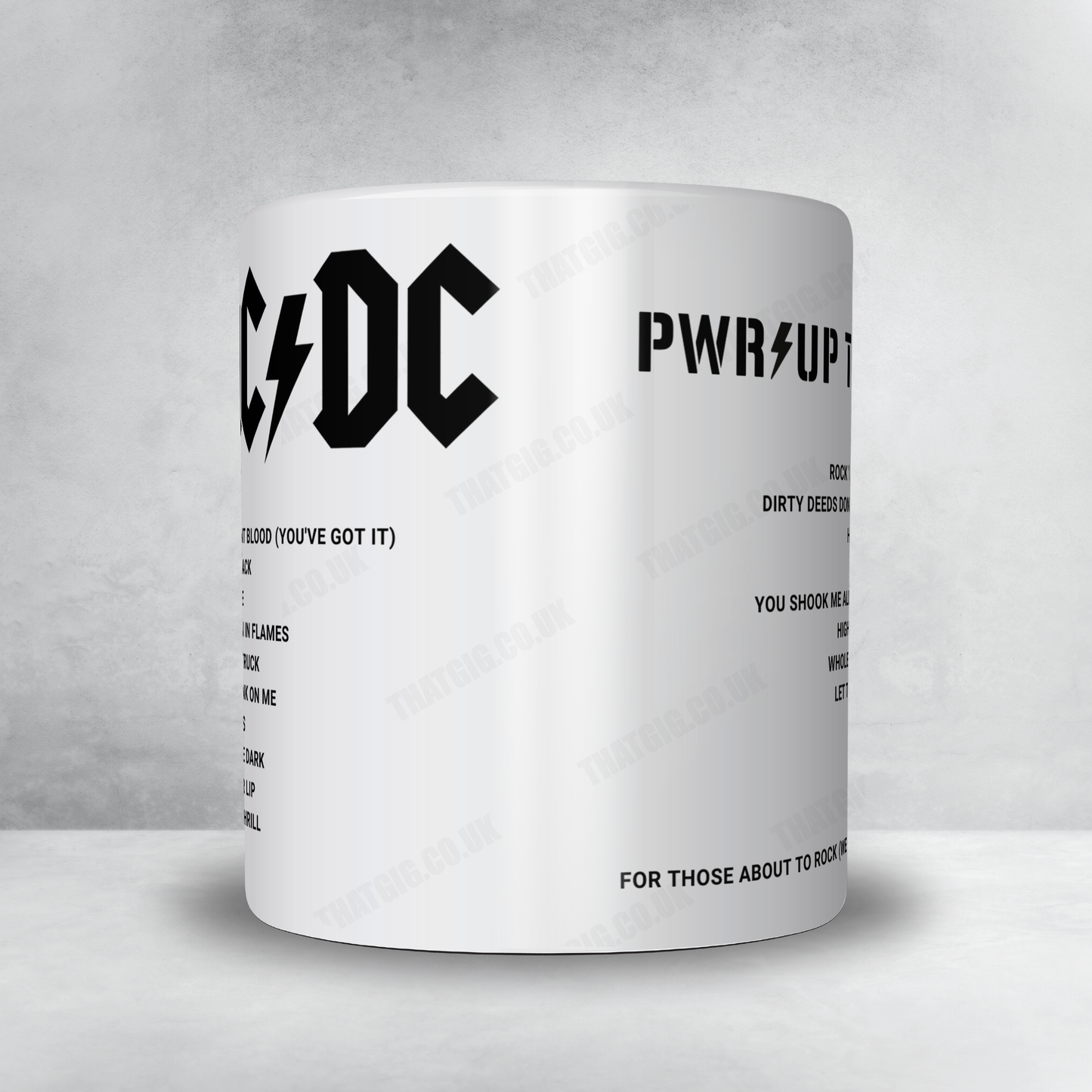 AC/DC Setlist Mug - Veltins-Arena, Gelsenkirchen - May 21st, 2024
