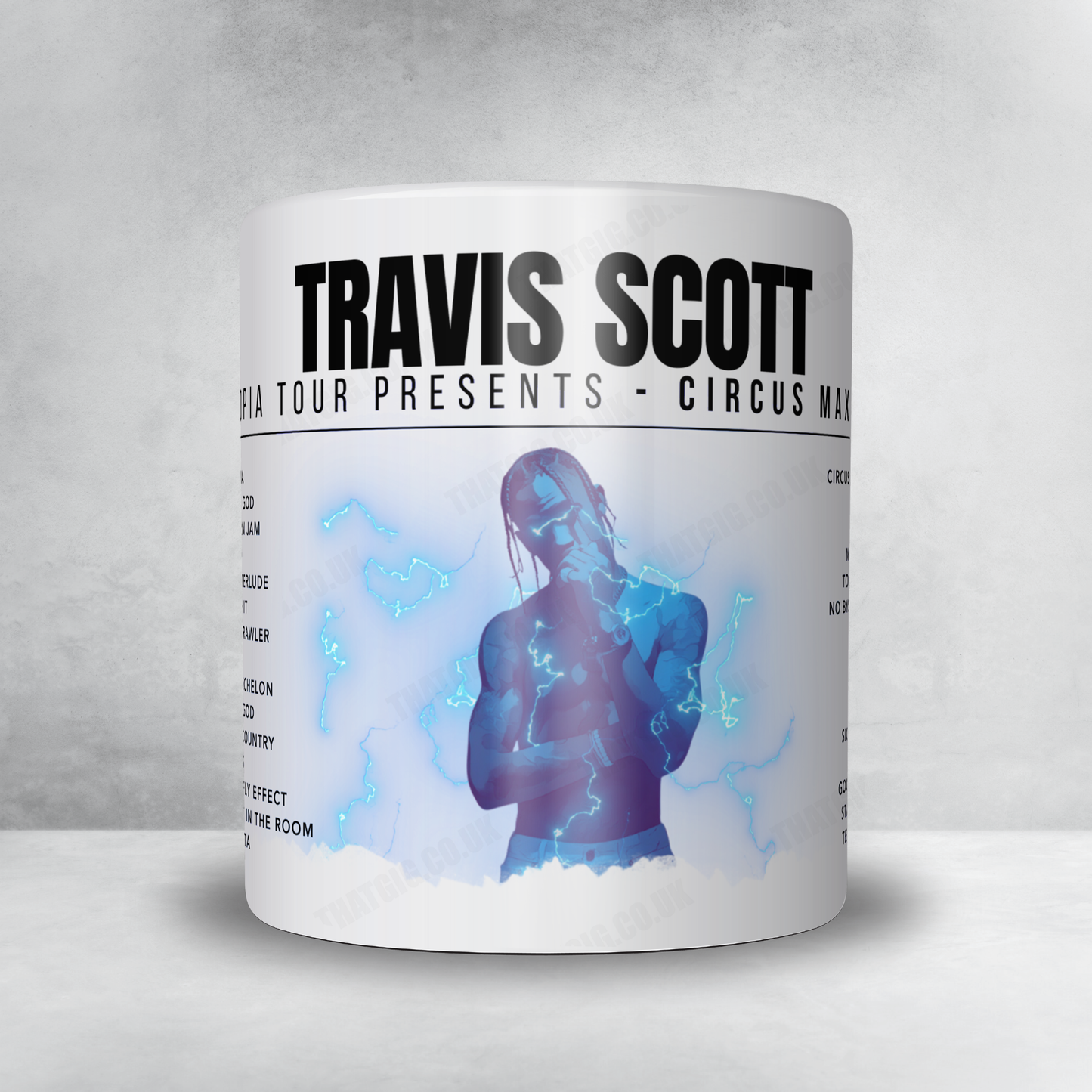 Travis Scott Setlist Mug - Rogers Arena, Vancouver - November 10th, 2023