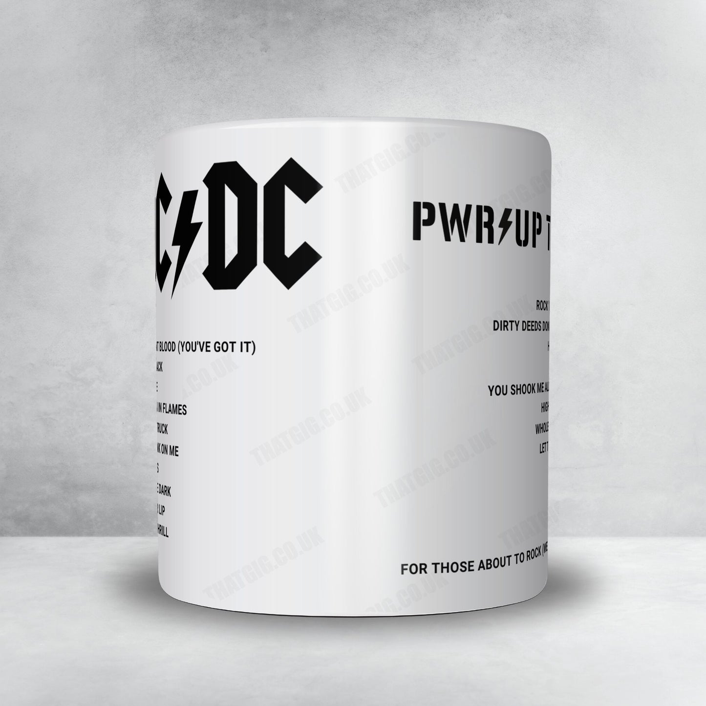 AC/DC Setlist Mug - Allegiant Stadium, Las Vegas - April 26th, 2025
