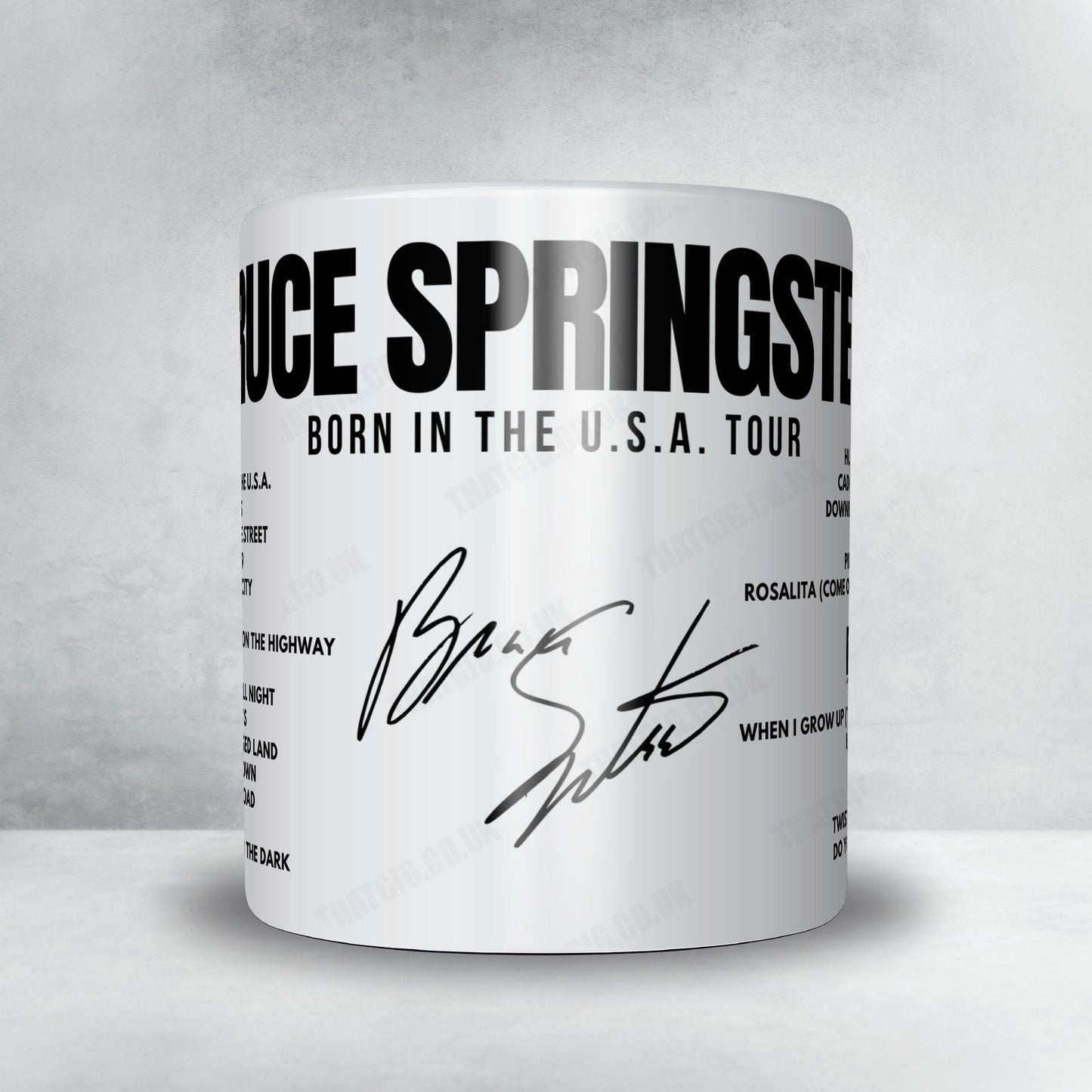 Bruce Springsteen Setlist Mug - Buffalo Memorial Auditorium, Buffalo - September 25th, 1984