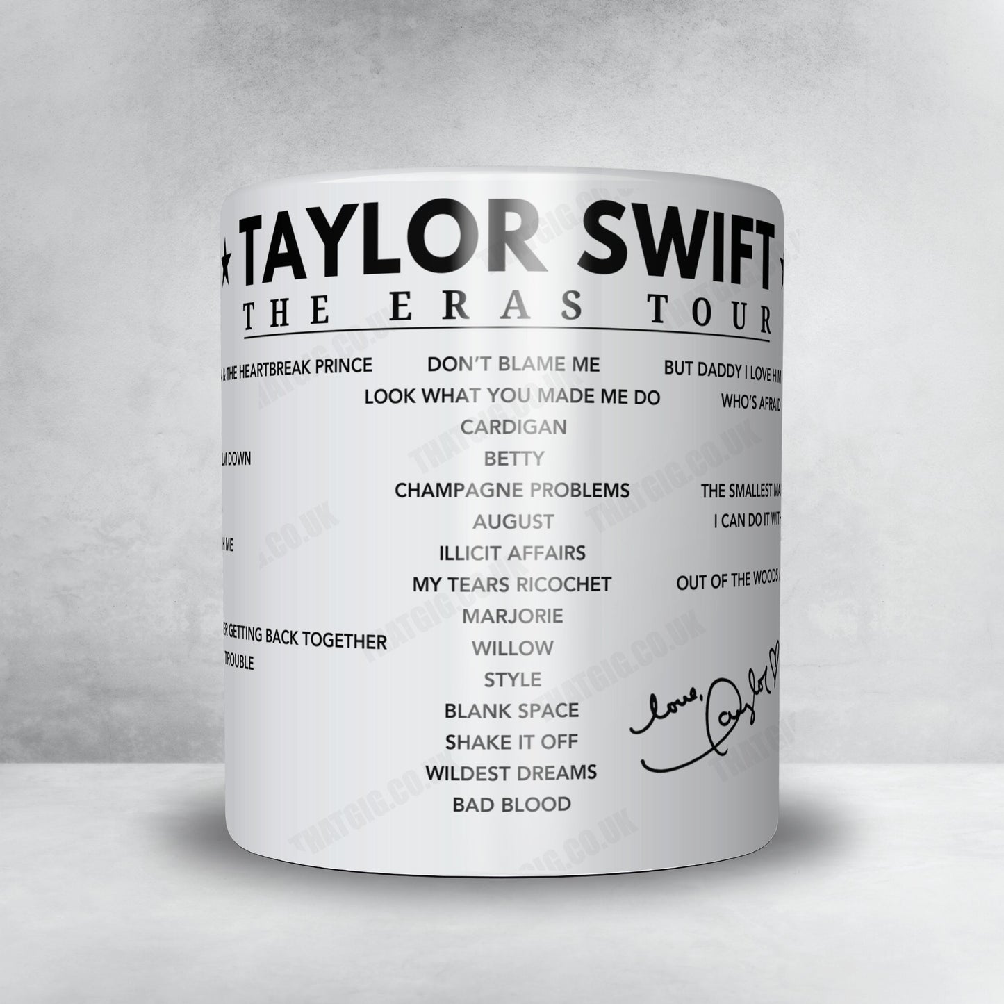 Taylor Swift Setlist Poster - Wembley Stadium, London, June 23rd 2024