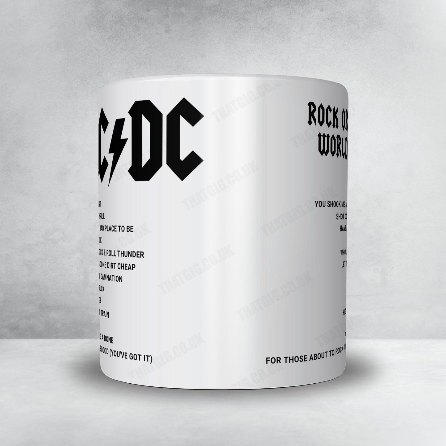 AC/DC Setlist Mug - Aviva Stadium, Dublin - July 1st, 2015