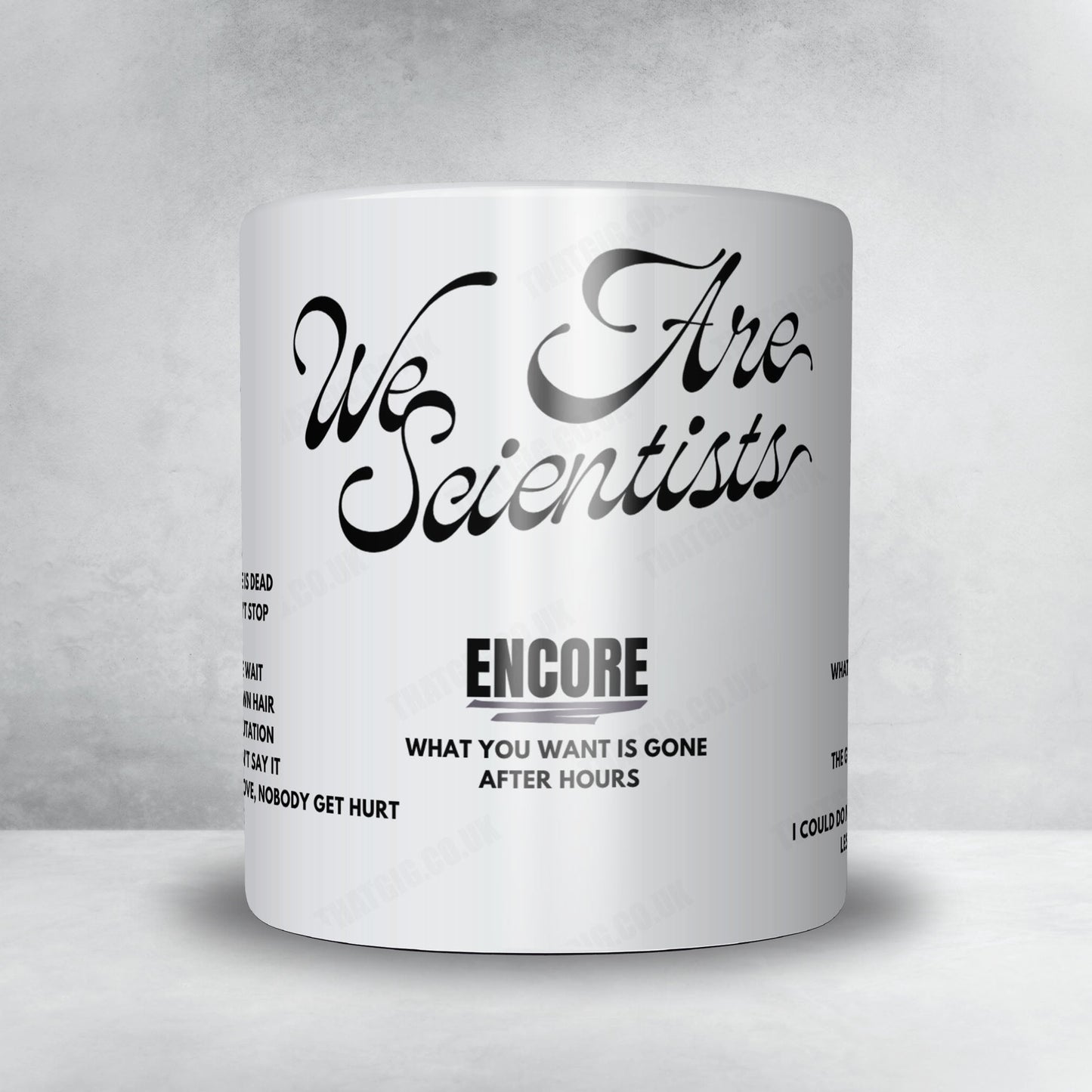 We Are Scientists Setlist Mug - Omeara, London - November 17th, 2024