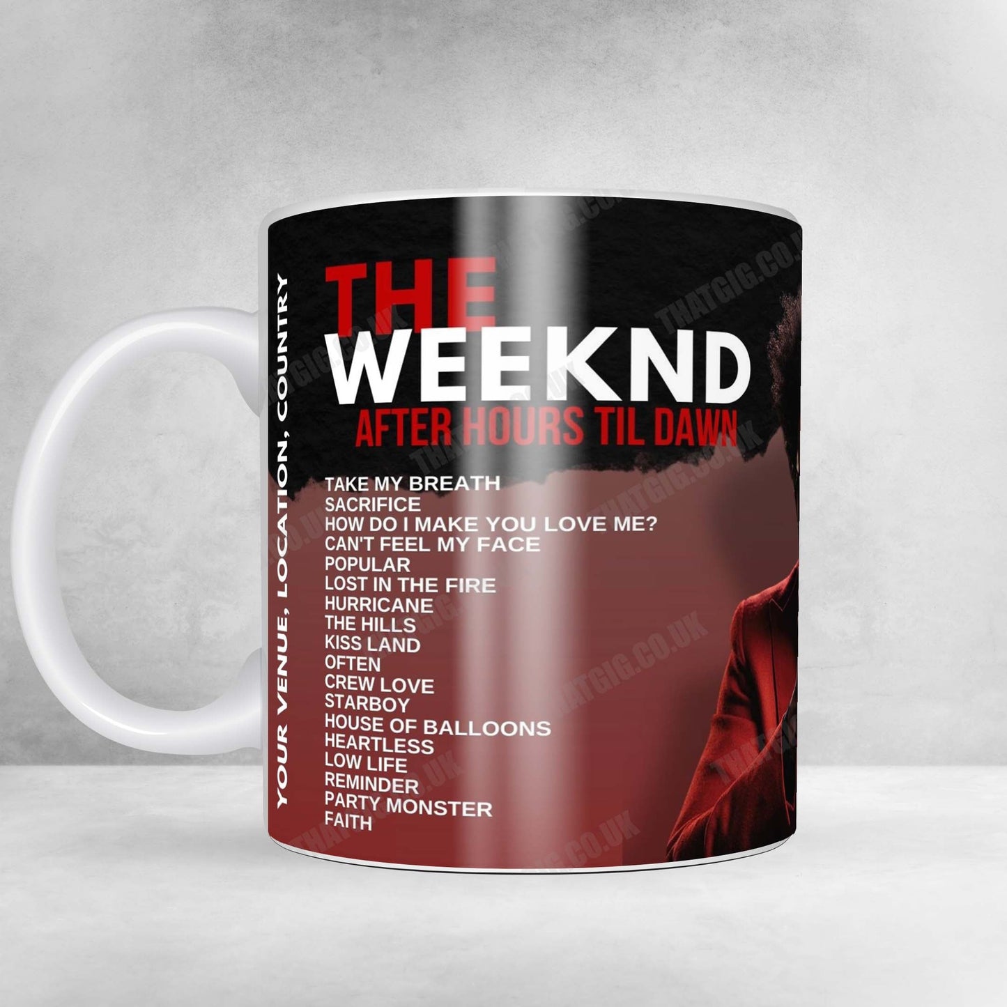 The Weeknd Setlist Mug - AT&T Stadium, Arlington - August 27th, 2025