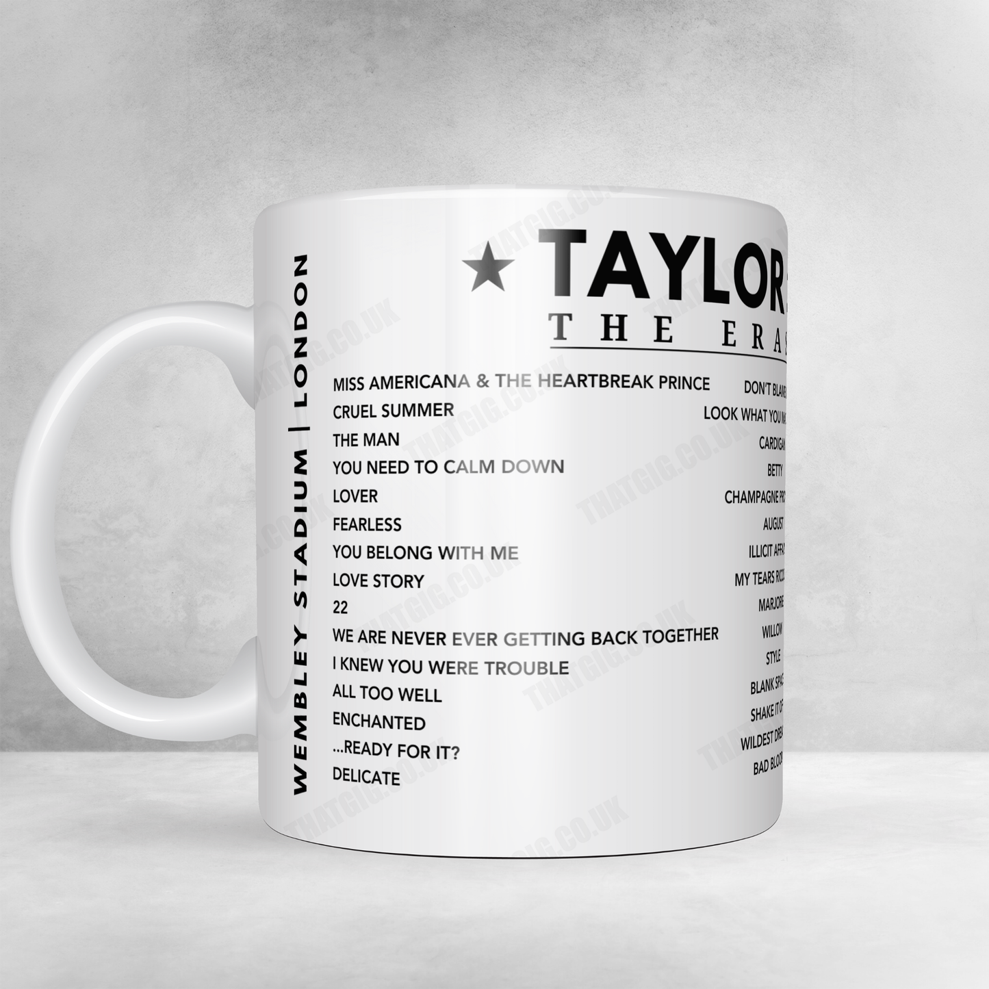 Taylor Swift Setlist Poster - Wembley, London - August 17th 2024
