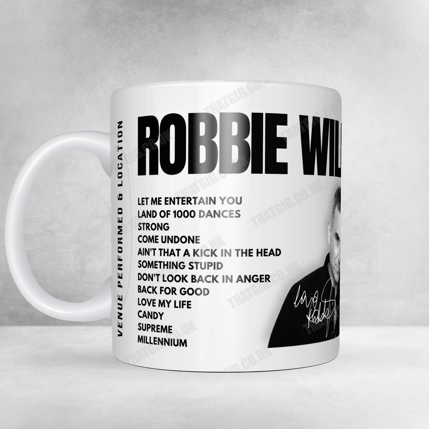 Robbie Williams Setlist Poster - Federation Square, Melbourne - January 2nd, 2025