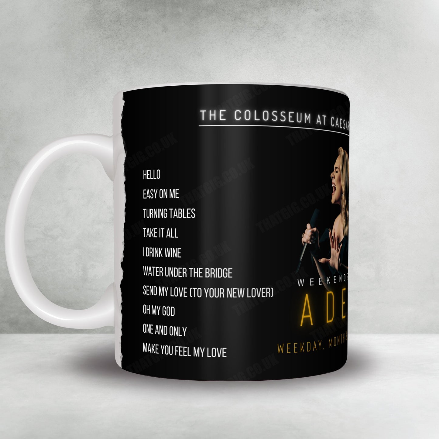 Adele Setlist Poster - The Colosseum at Caesars Palace, Las Vegas - January 19th, 2024
