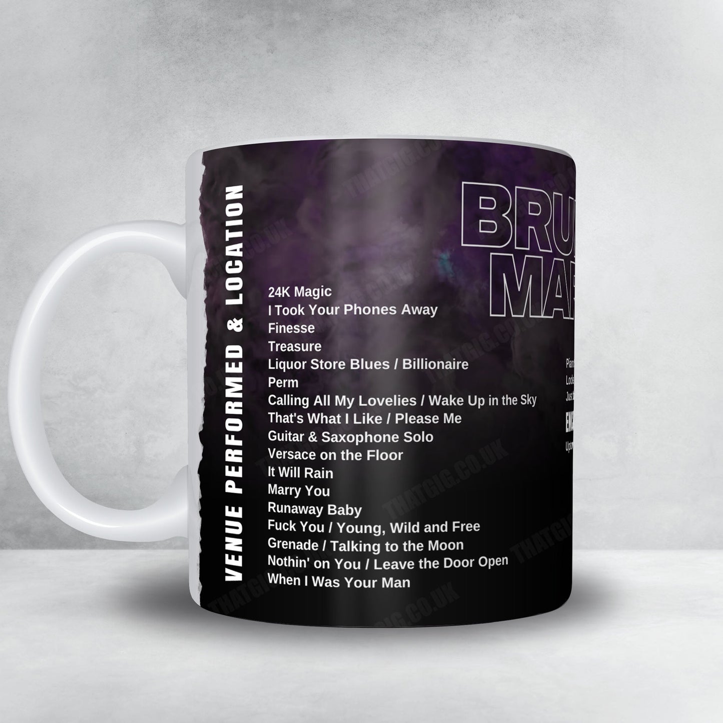 Bruno Mars Setlist Poster - Dolby Live at Park MGM, Las Vegas - August 28th, 2024