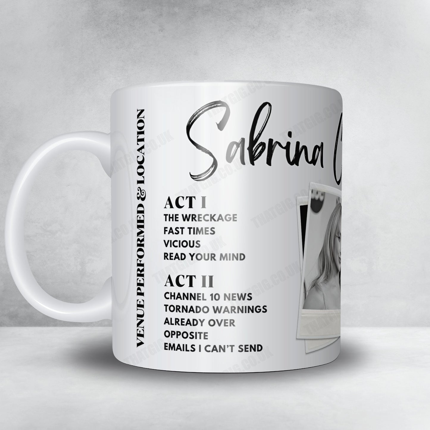Sabrina Carpenter Setlist Mug - Kia Forum, Inglewood, CA, USA - November 17th, 2024