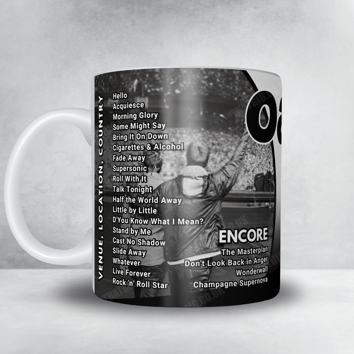 Oasis Setlist Mug - Soldier Field, Chicago - August 28th, 2025