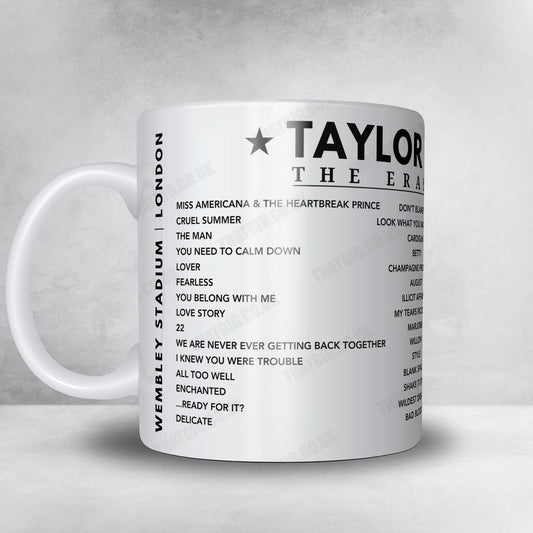 Taylor Swift Setlist Poster - Wembley, London - August 16th 2024