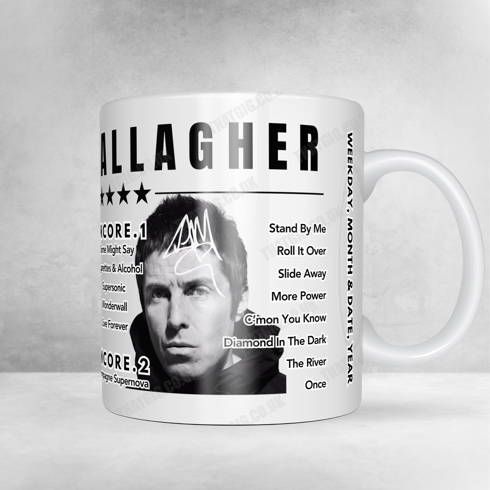 Liam Gallagher Setlist Mug - Glasgow Green, Glasgow - June 30th, 2018