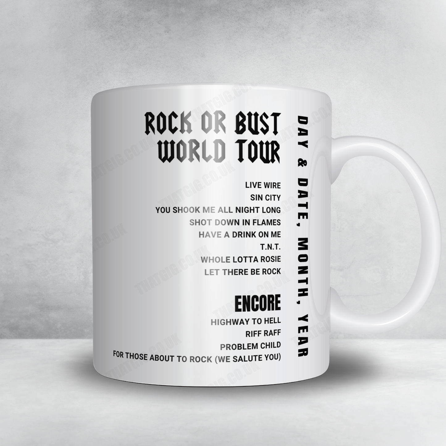 AC/DC Setlist Mug - Valle Hovin, Oslo - July 17th, 2015