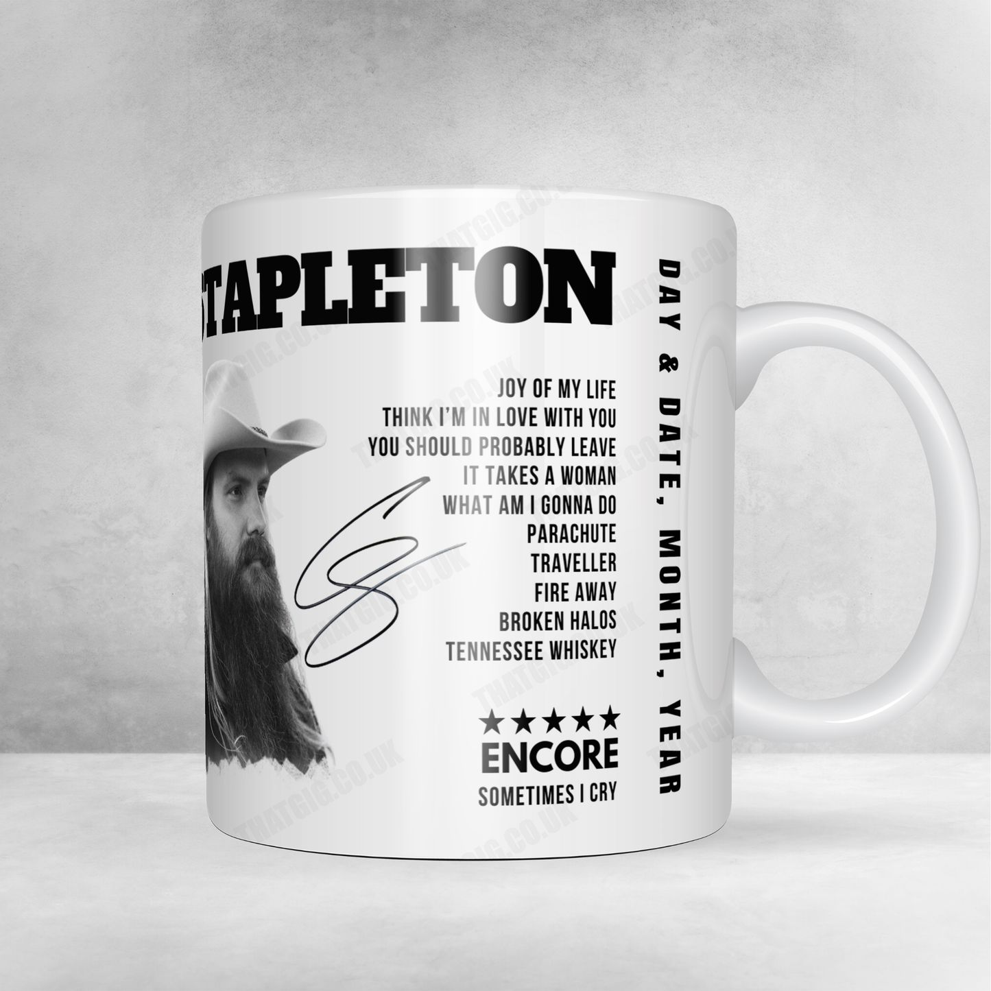 Chris Stapleton Setlist Mug - Petco Park, San Diego - March 2nd, 2024