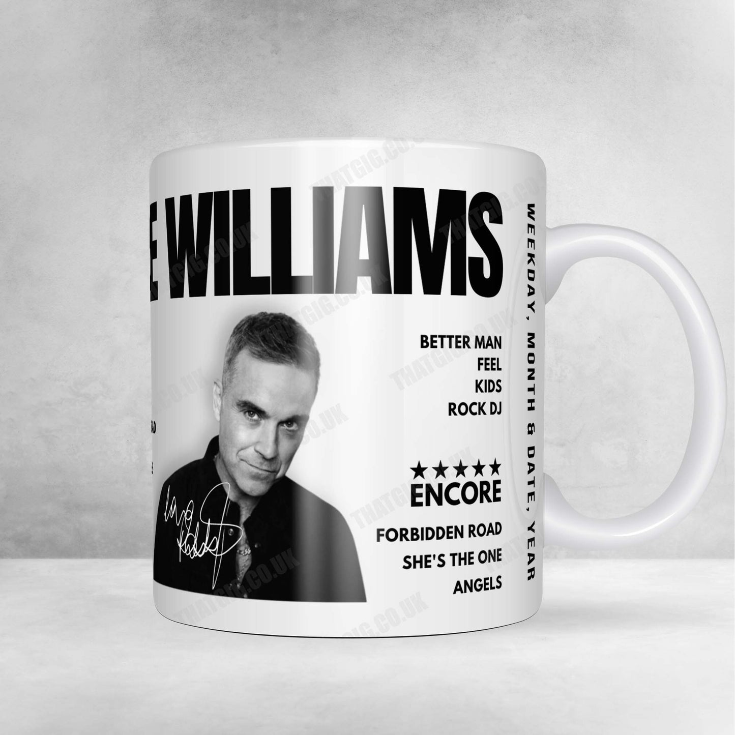 Robbie Williams Setlist Poster - Federation Square, Melbourne - January 2nd, 2025