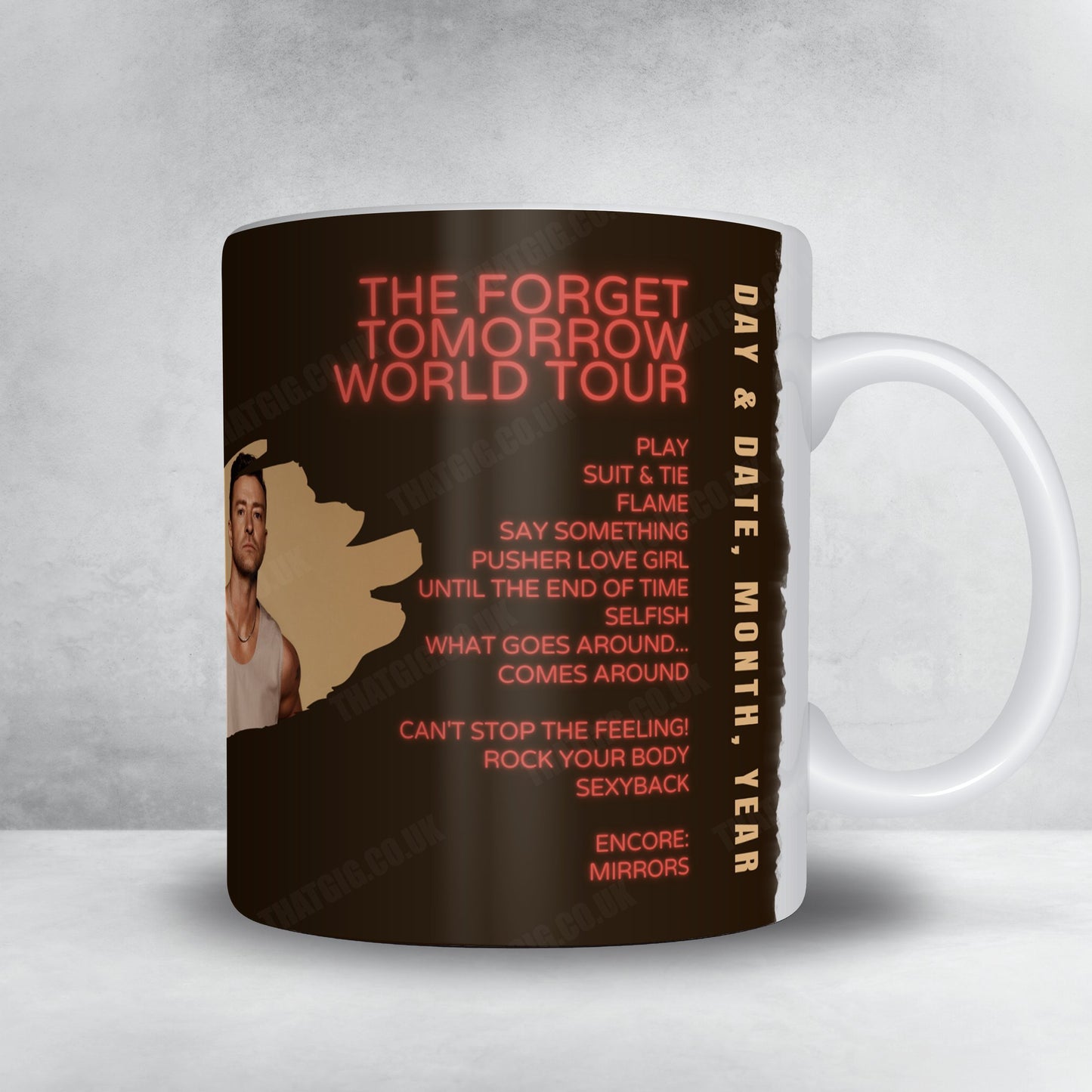 Justin Timberlake Setlist Mug - Utilita Arena Birmingham, Birmingham, England - August 7th, 2024