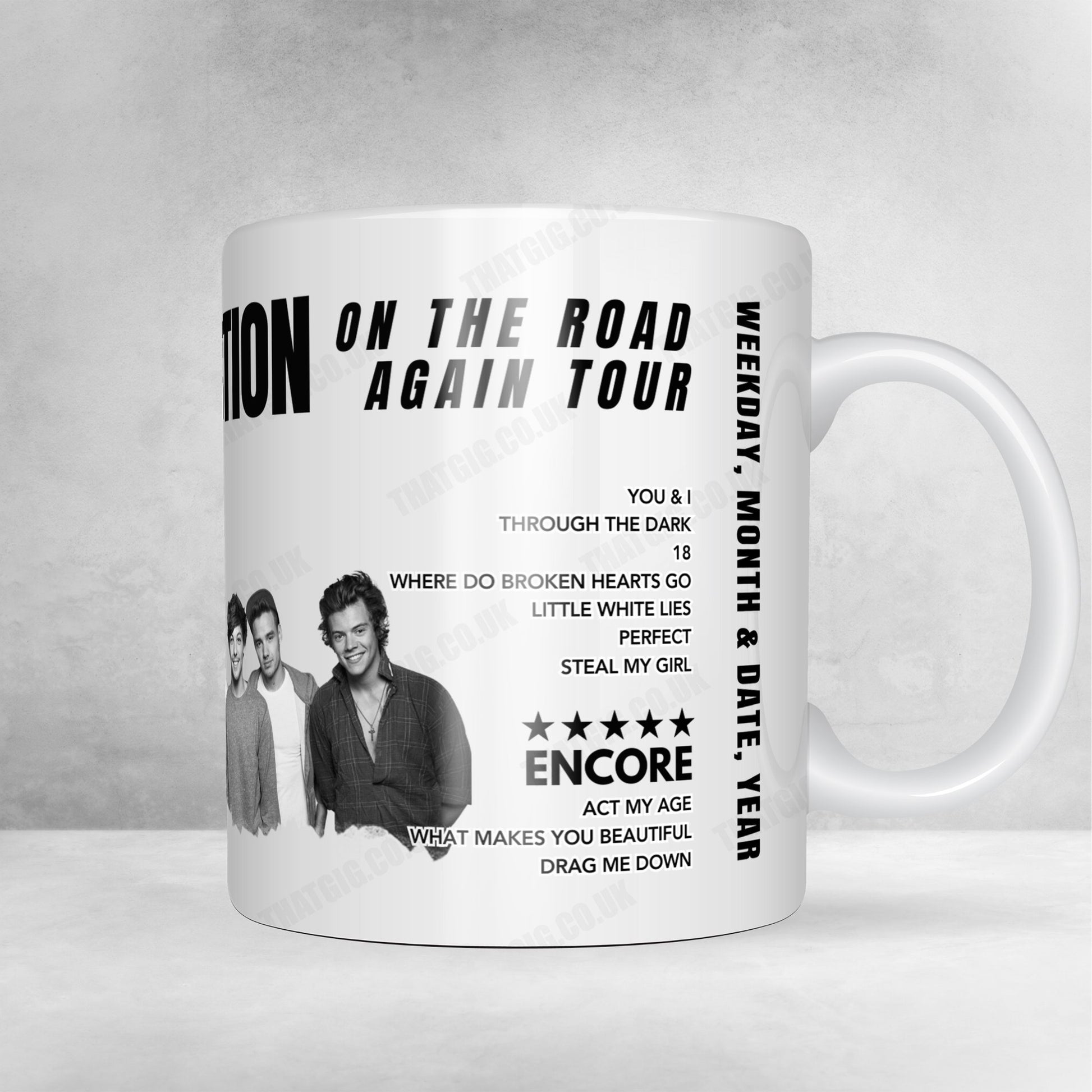 One Direction Setlist Mug - Sheffield Arena, Sheffield, England - October 30th, 2015