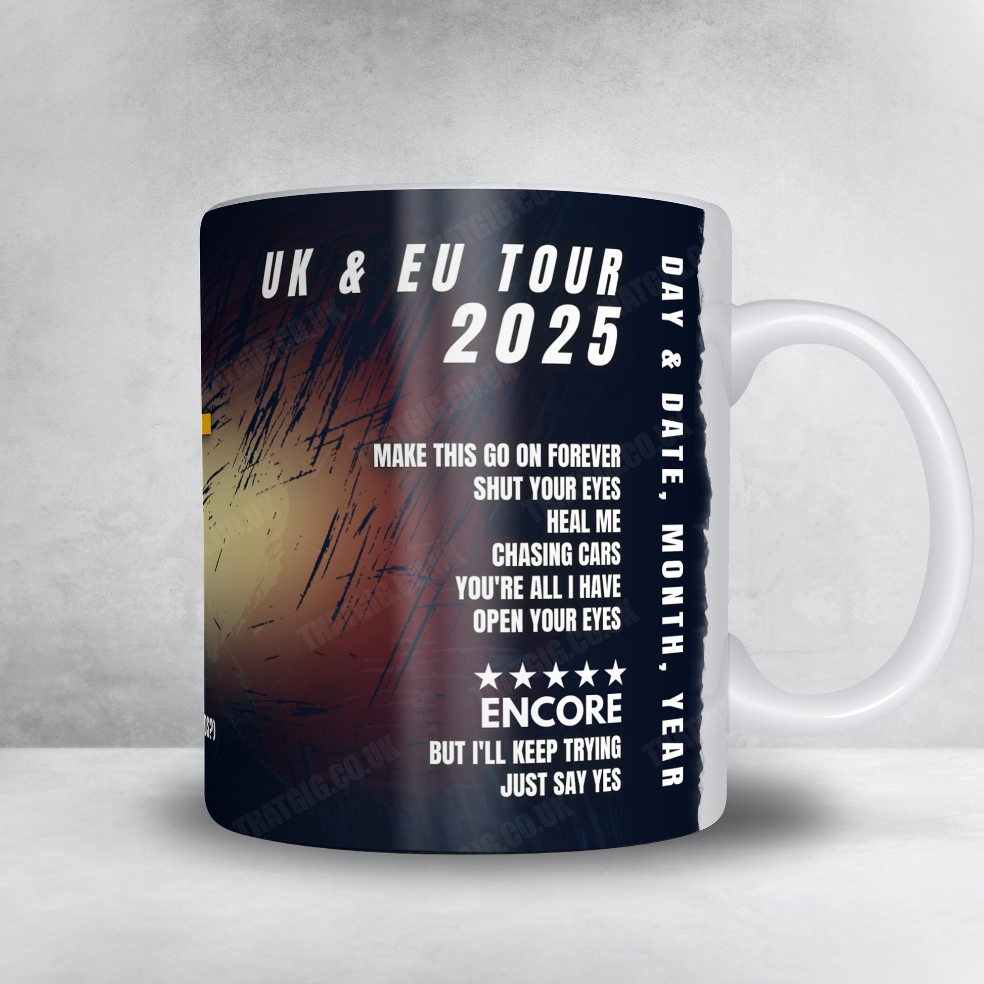 Snow Patrol Setlist Mug - The SSE Arena Belfast, Belfast - February 27th, 2025