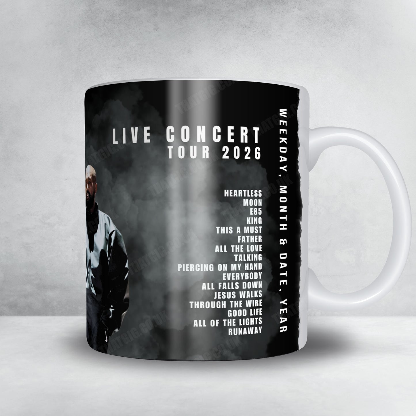 Ye Setlist Mug - SoFi Stadium, Inglewood - April 3rd, 2026