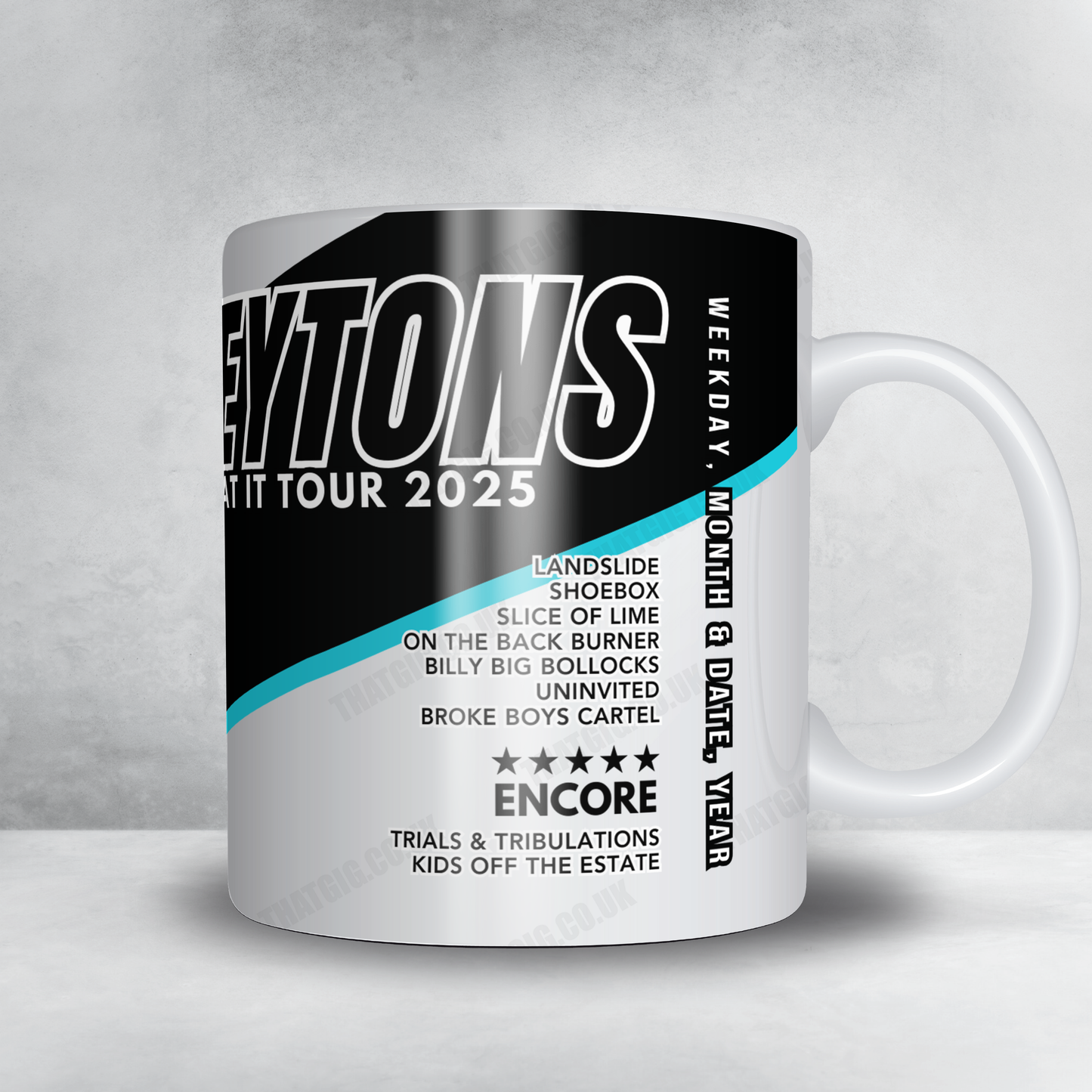 The Reytons Setlist Mug - Metro Theatre, Sydney - October 4th, 2024