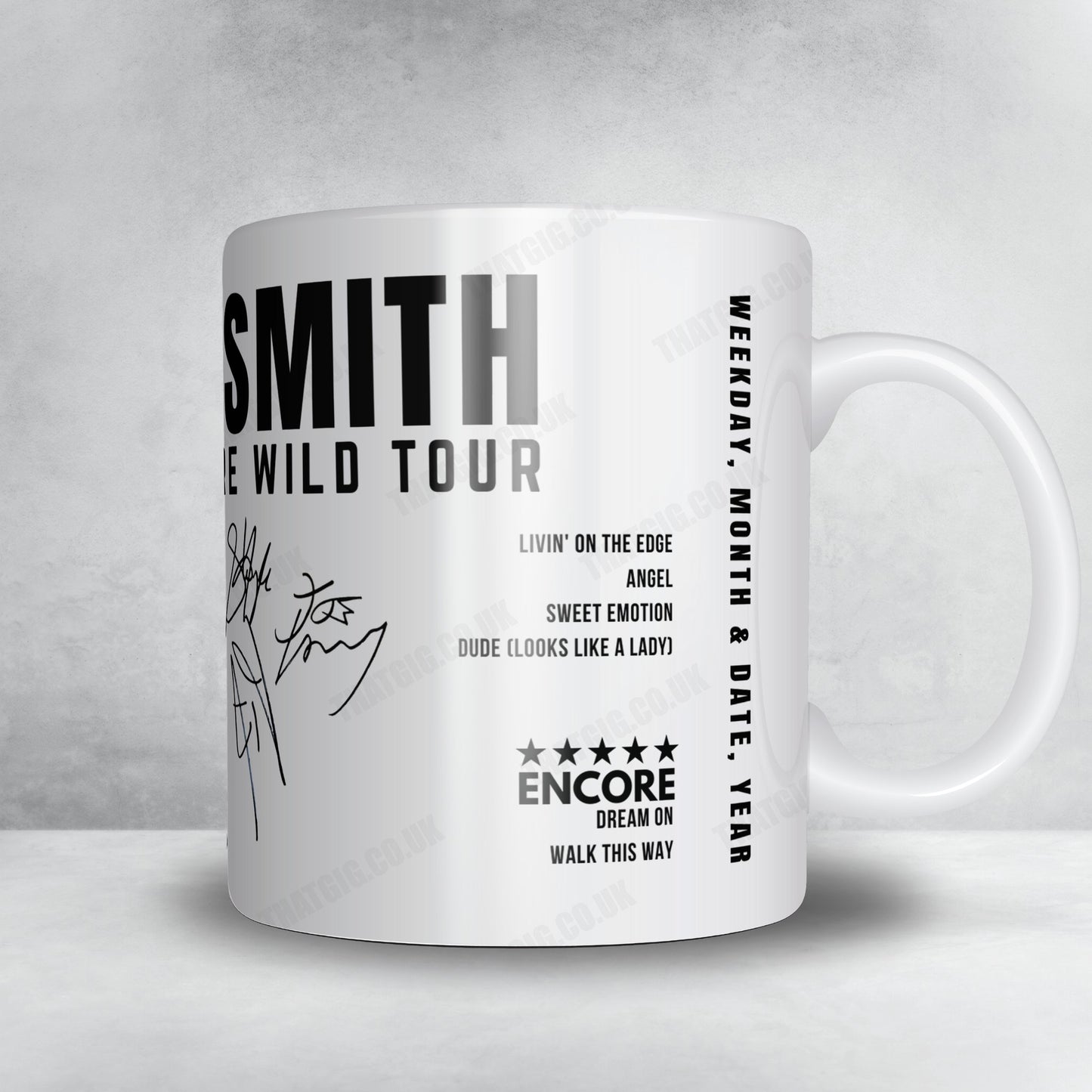 Aerosmith Setlist Mug - Park Theater at Park MGM, Las Vegas - September 21st, 2019