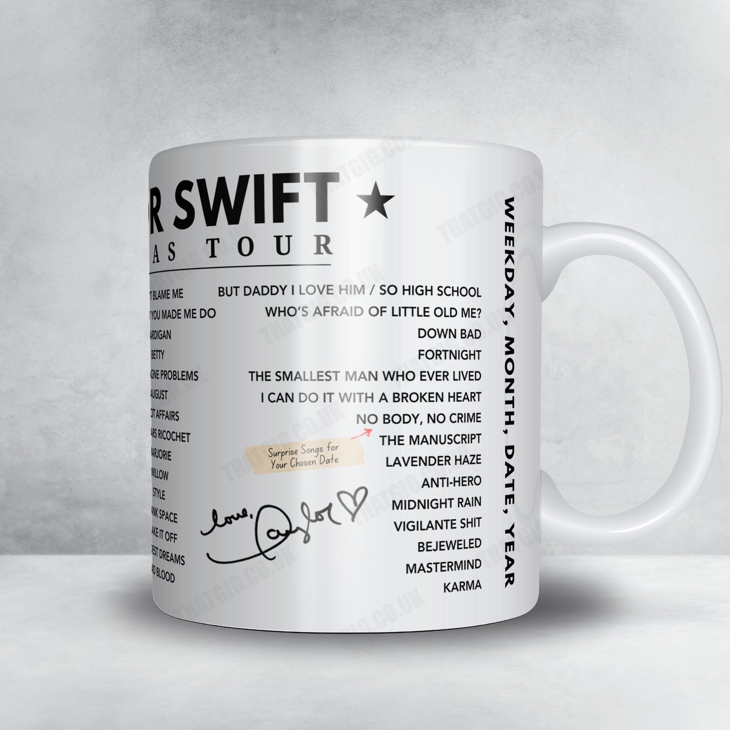 Taylor Swift Setlist Poster - Rogers Centre, Toronto, Canada - November 15th, 2024