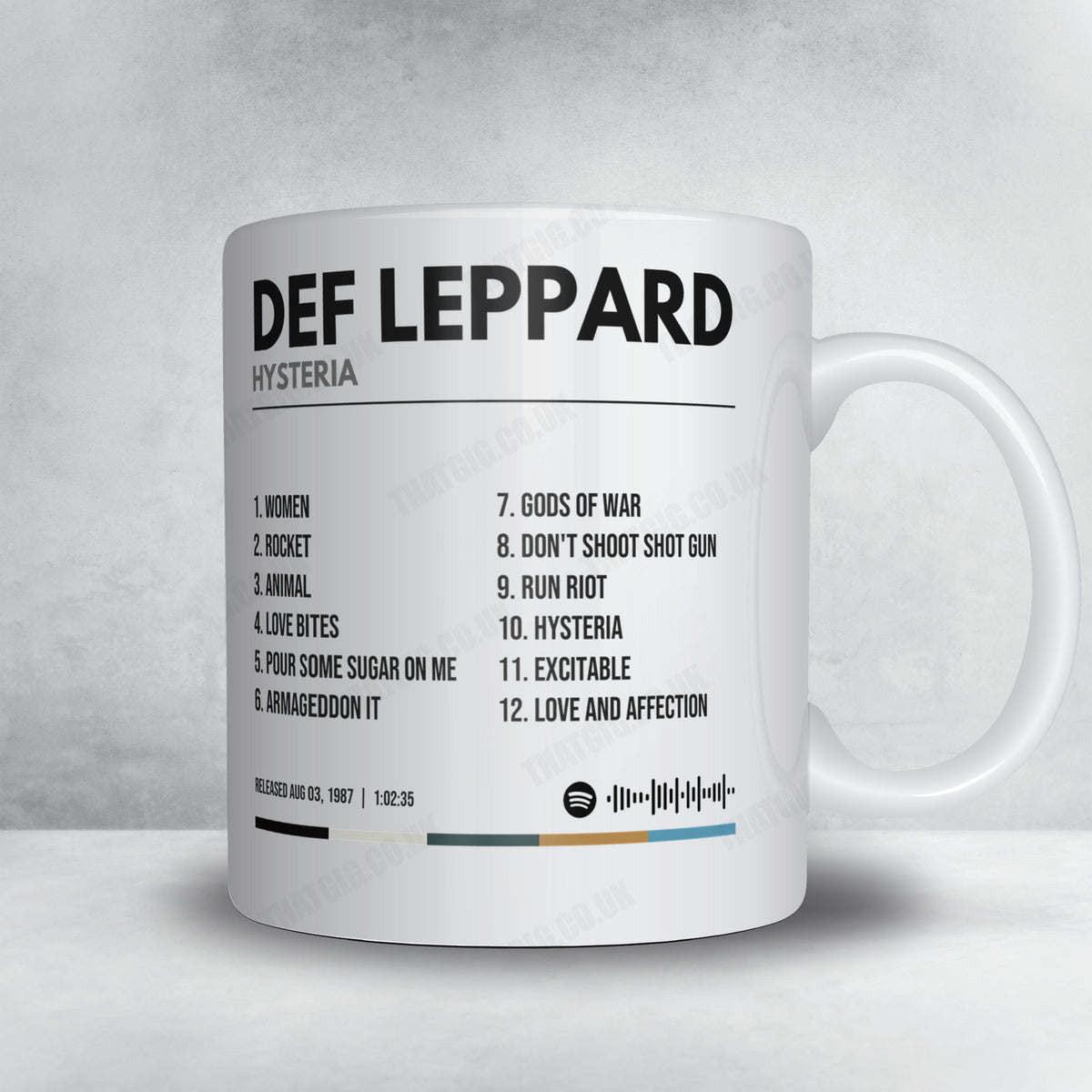 Def Leppard "Hysteria" Album Mug - Minimal