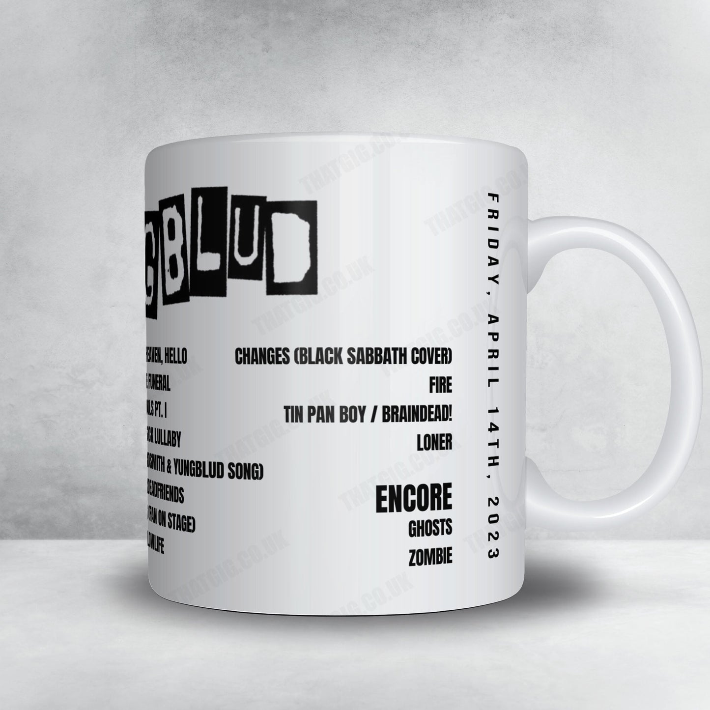YUNGBLUD Setlist Poster - Makuhari Messe Kokusai Tenjijou Hall 9-10, Chiba - November 3rd, 2023