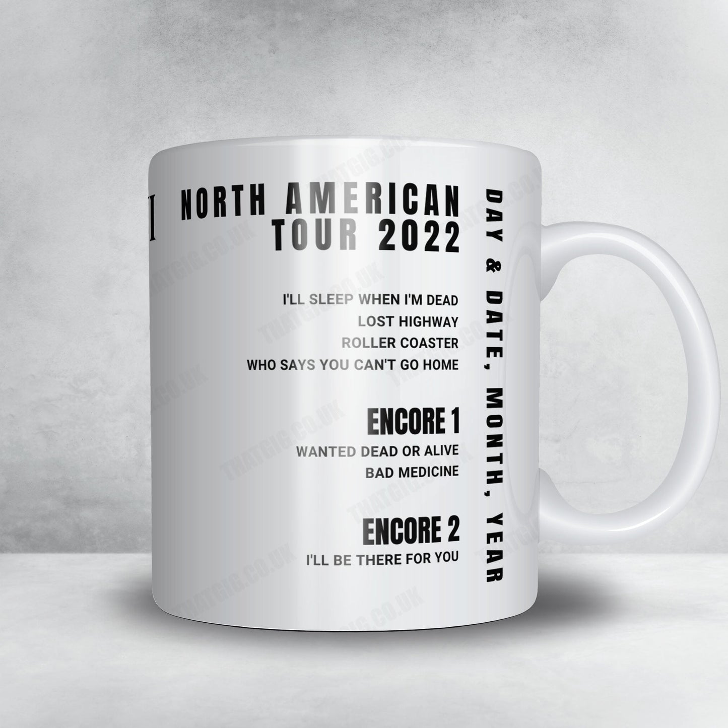 Bon Jovi Setlist Mug - American Airlines Center, Dallas - April 28th, 2022