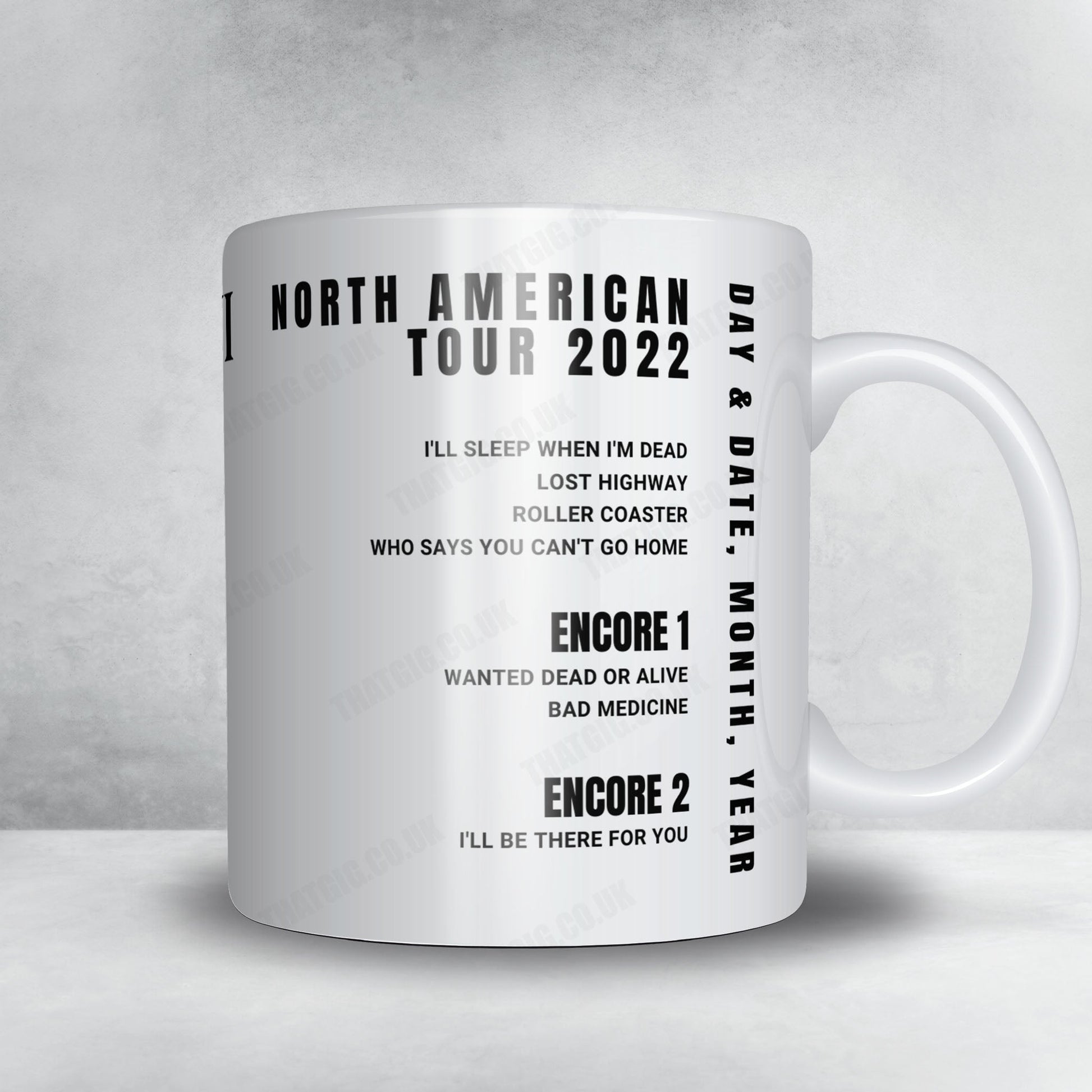 Bon Jovi Setlist Mug - American Airlines Center, Dallas - April 28th, 2022