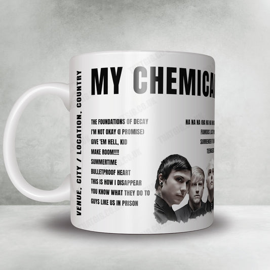 My Chemical Romance Setlist Mug - Stora Scenen, Gröna Lund, Stockholm - June 14th, 2022