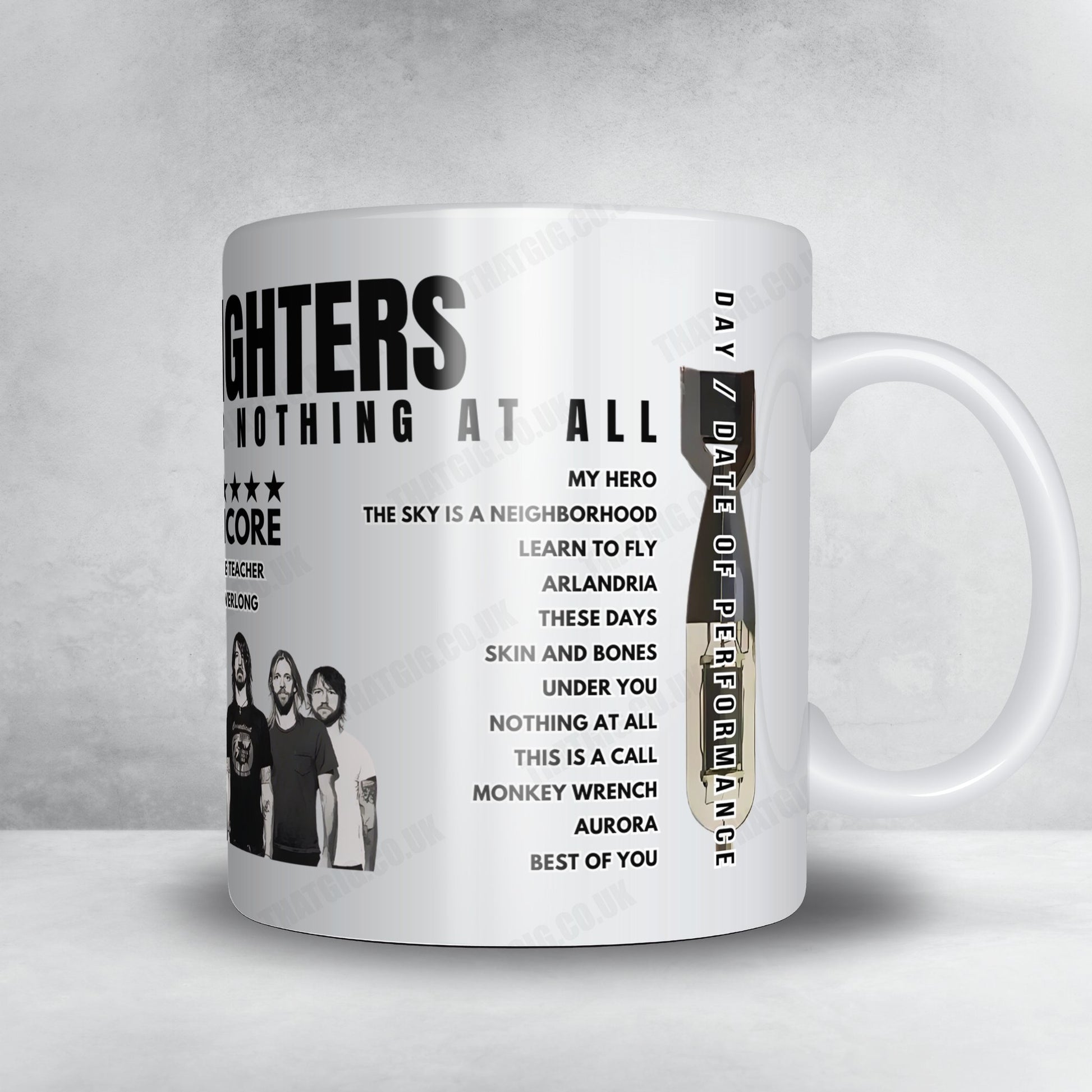 Foo Fighters Setlist Mug - Toyota Pavilion at Concord, Concord - August 13th, 2024